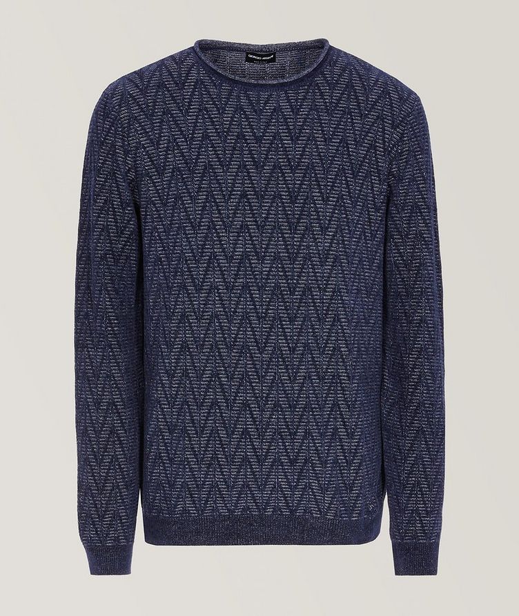 Wool-Blend Jacquard Chevron Sweater image 0