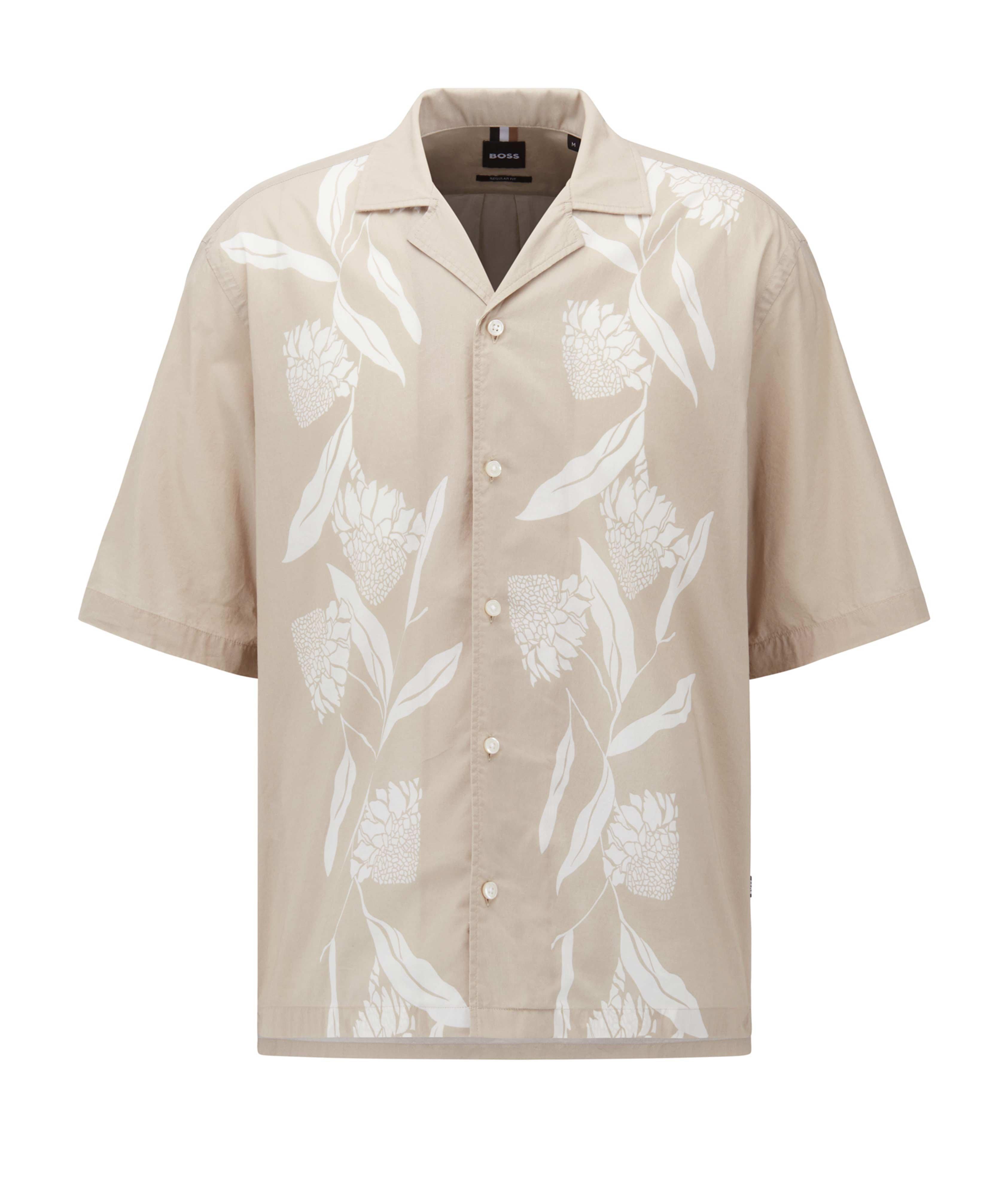 Sport Shirt In Floral-Print Cotton Voile  image 0