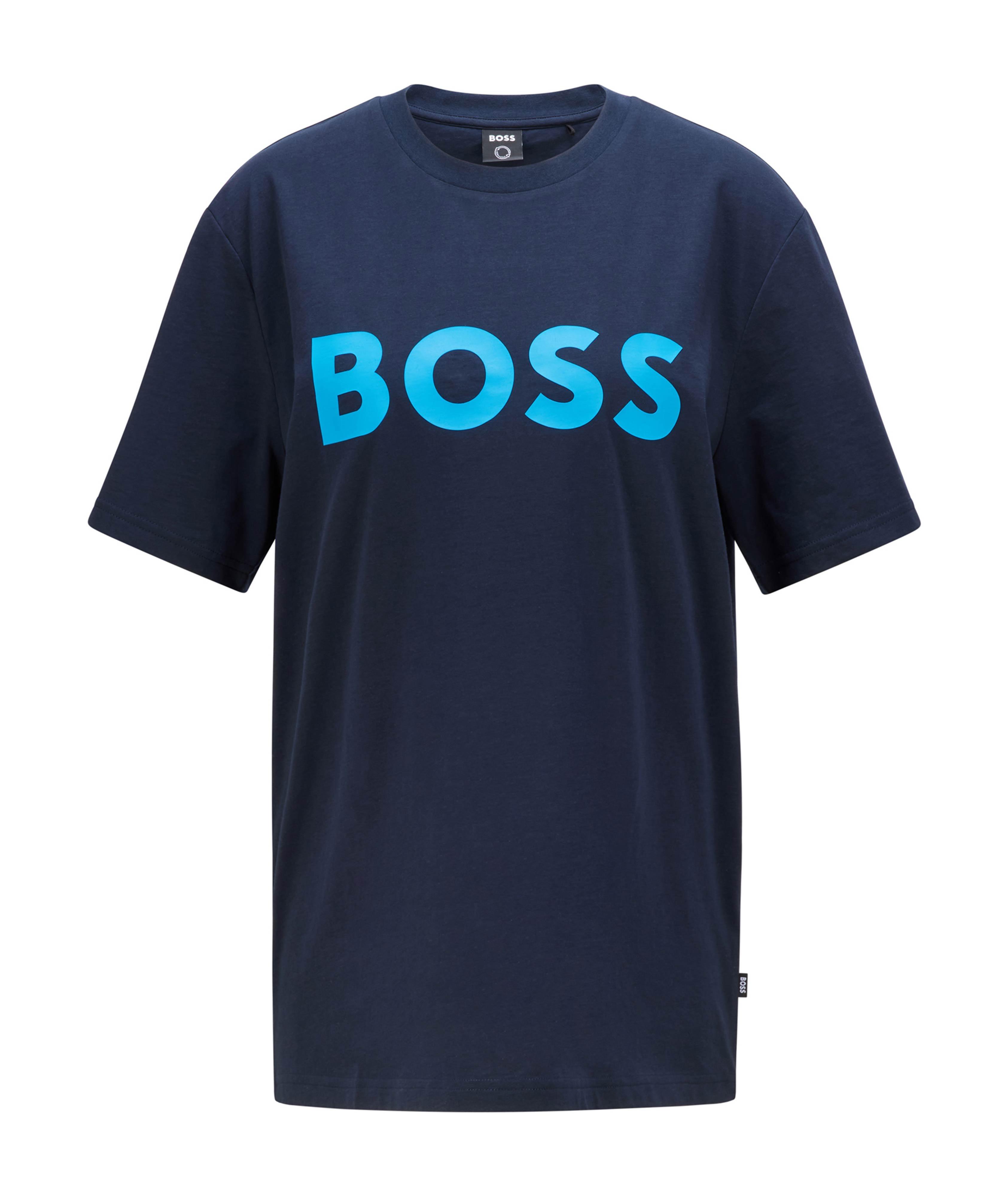 Cotton-Blend T-Shirt with Graphic Logo  image 0