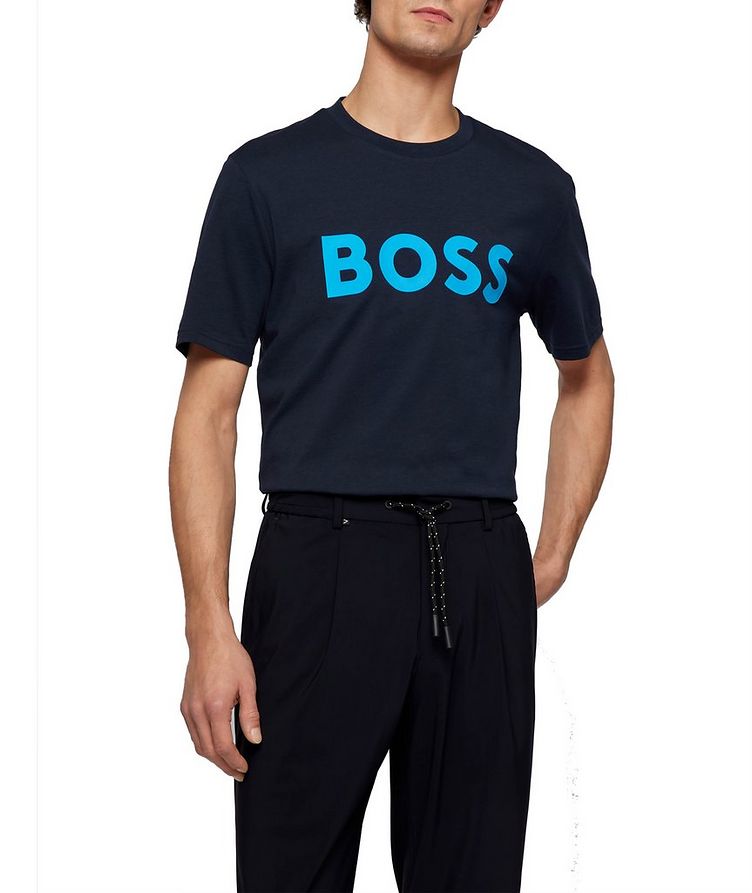 Cotton-Blend T-Shirt with Graphic Logo  image 1