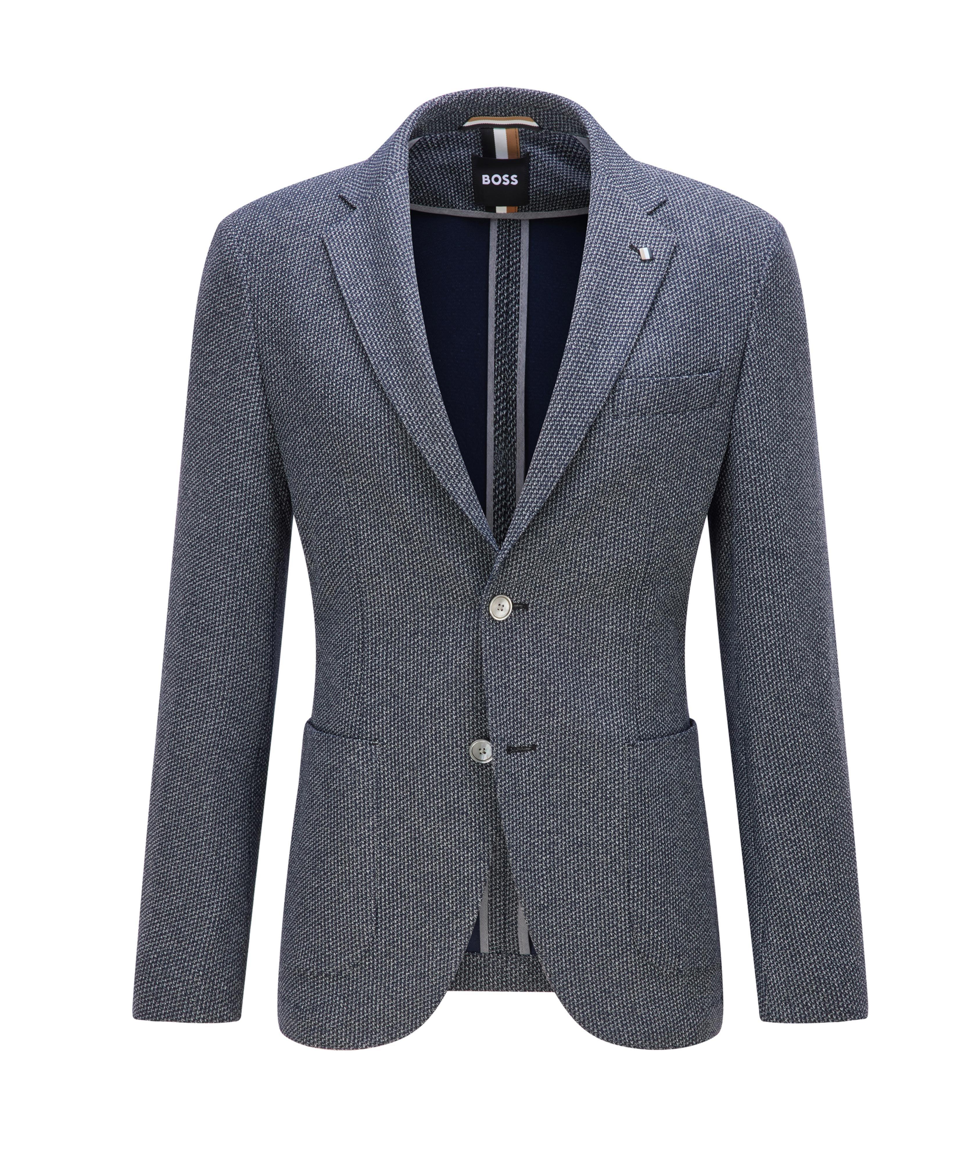 Sport Jacket In Patterned Jersey with Elbow Patches image 0