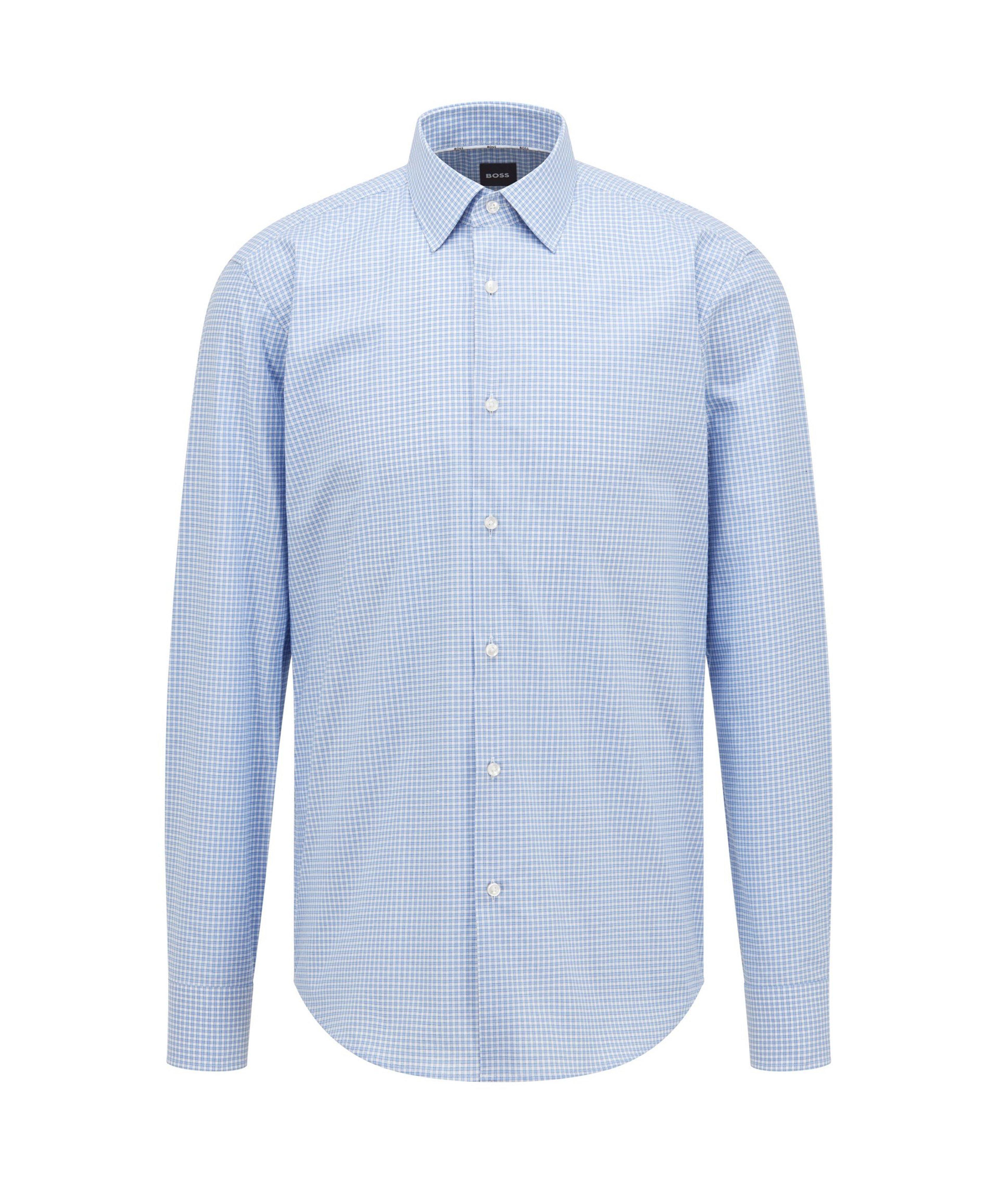 Chemise habillée en popeline à motif quadrillé image 0