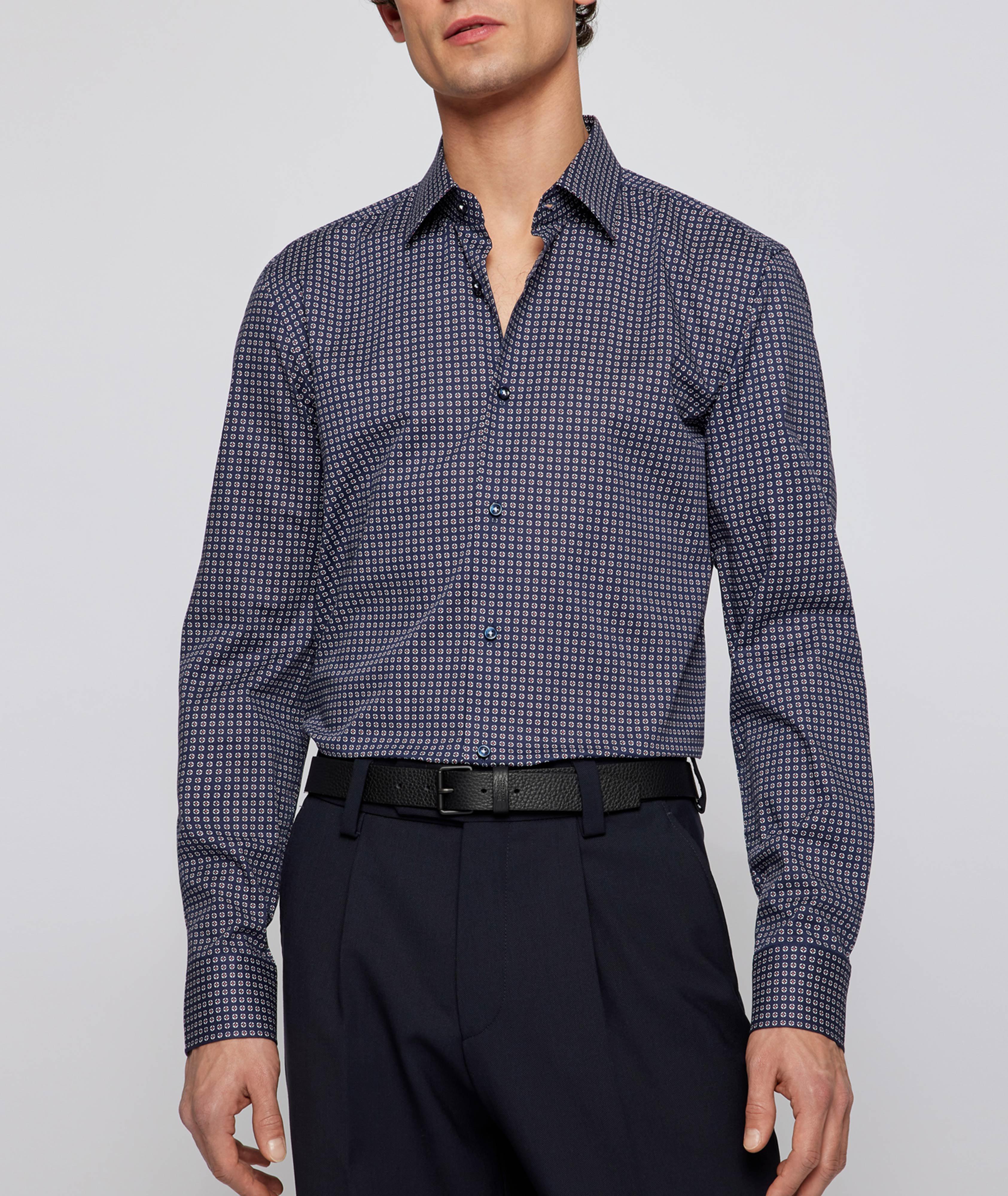 Slim-Fit Printed Stretch Shirt image 1