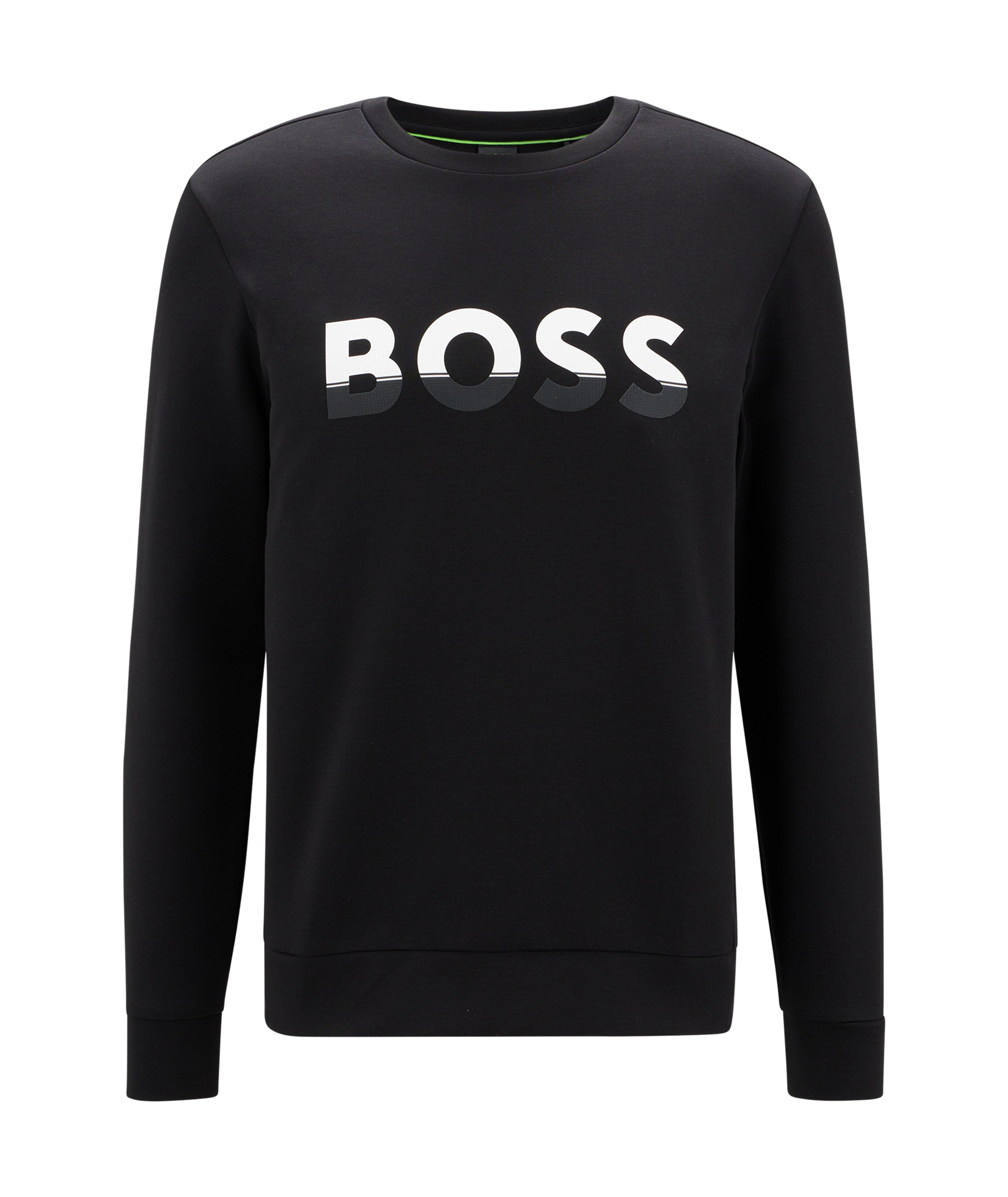 Cotton-blend colour-blocked logo sweatshirt image 0