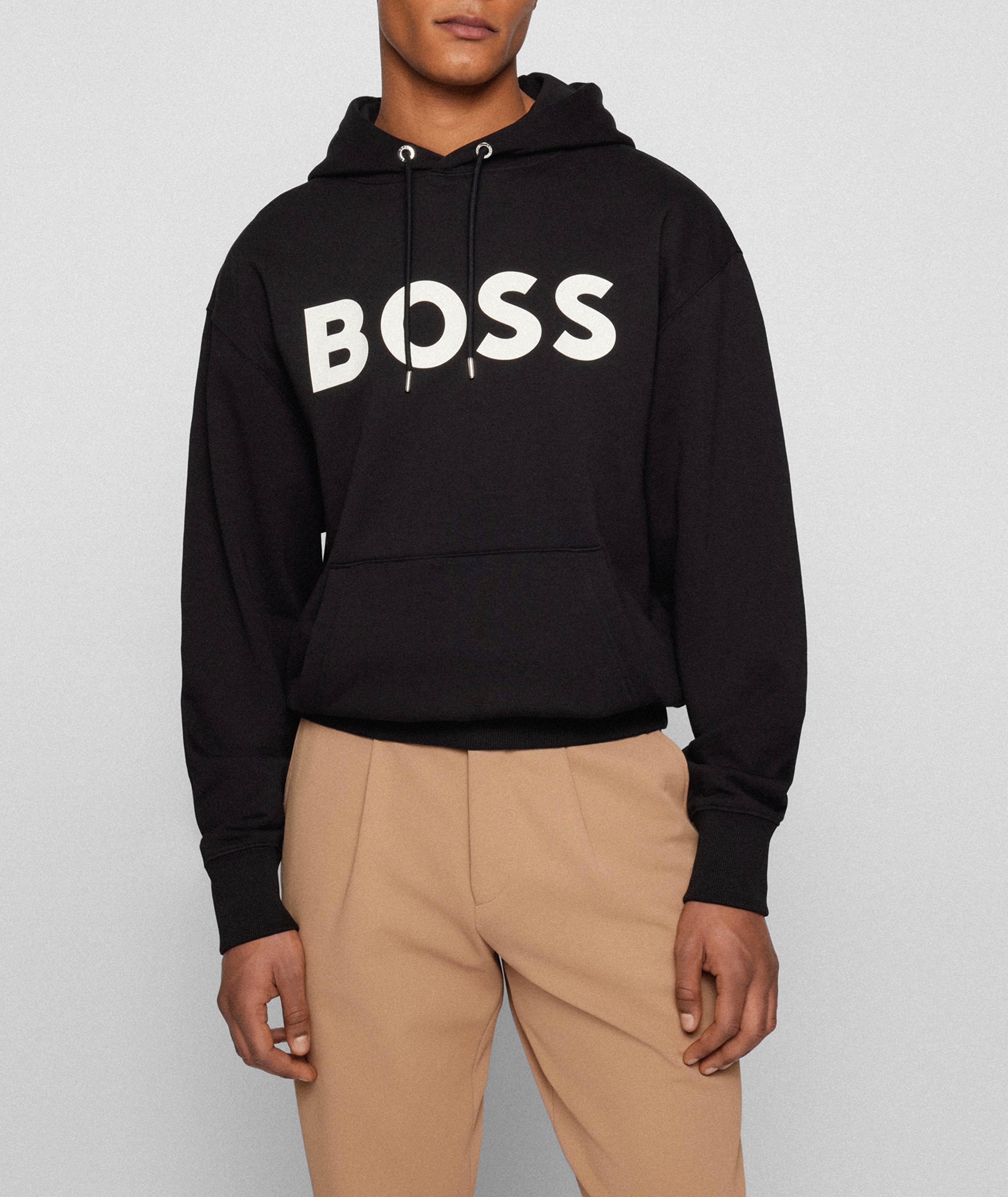 BOSS Logo Cotton Hoodie Sweaters Knits Harry Rosen