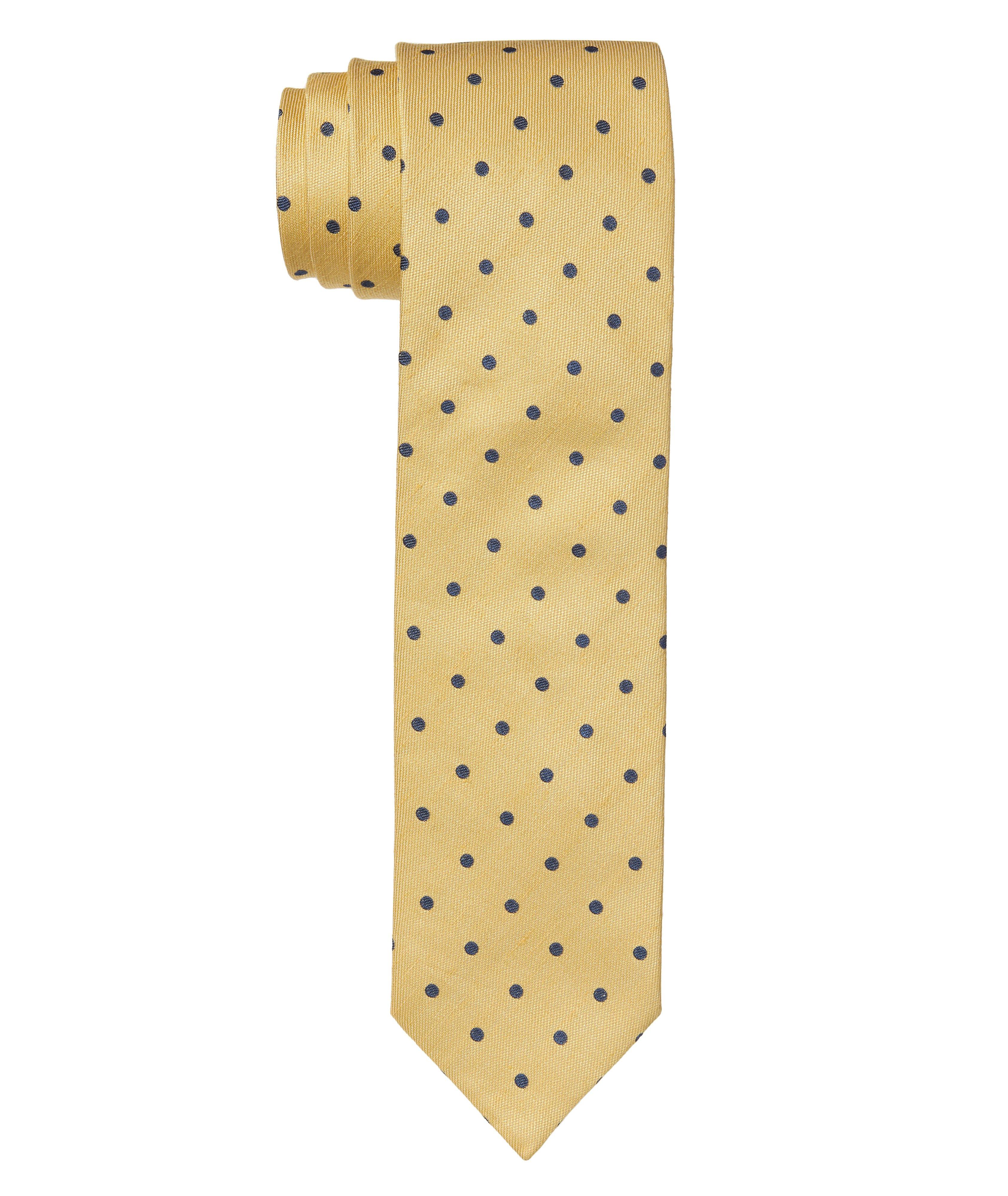 Harry Rosen Polka Dot Printed Silk Tie. 1