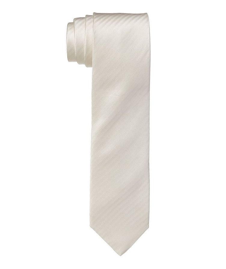 Herringbone Pattern Silk Tie image 0
