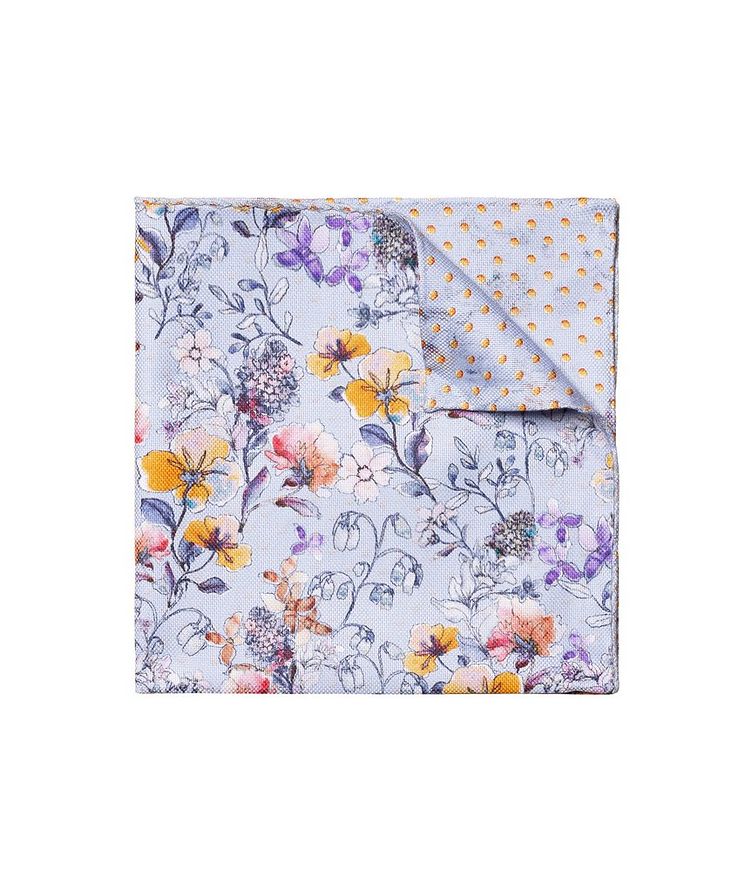 Floral Printed Silk Pocket Square image 2