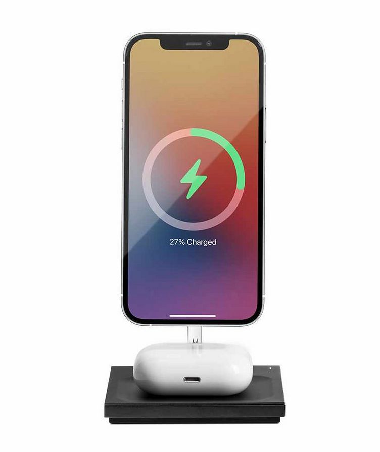 Rise 2-in-1 Wireless Charger MagSafe Compatible Slate image 3