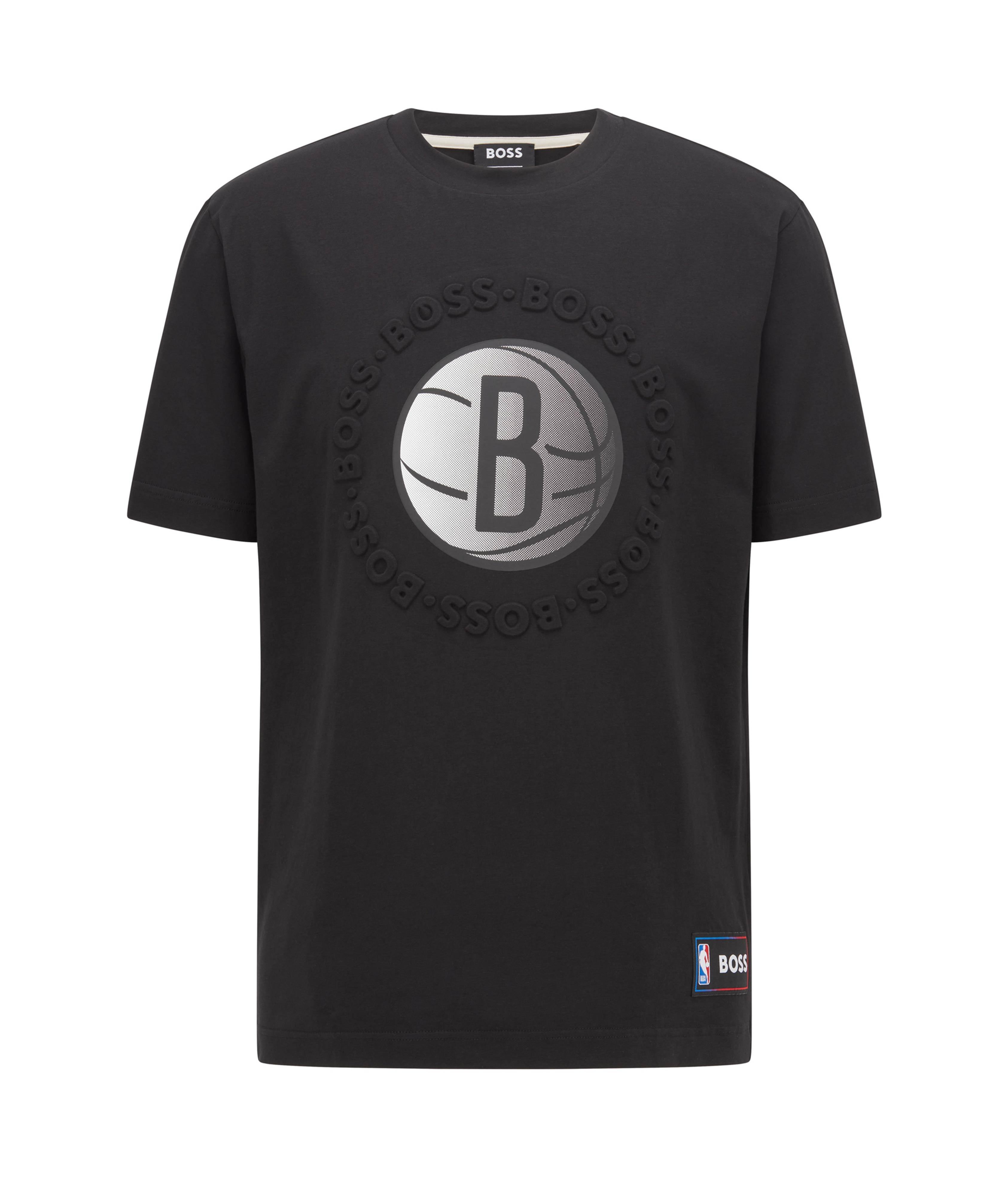 Harry Rosen BOSS x NBA Nets Logo T-Shirt. 1