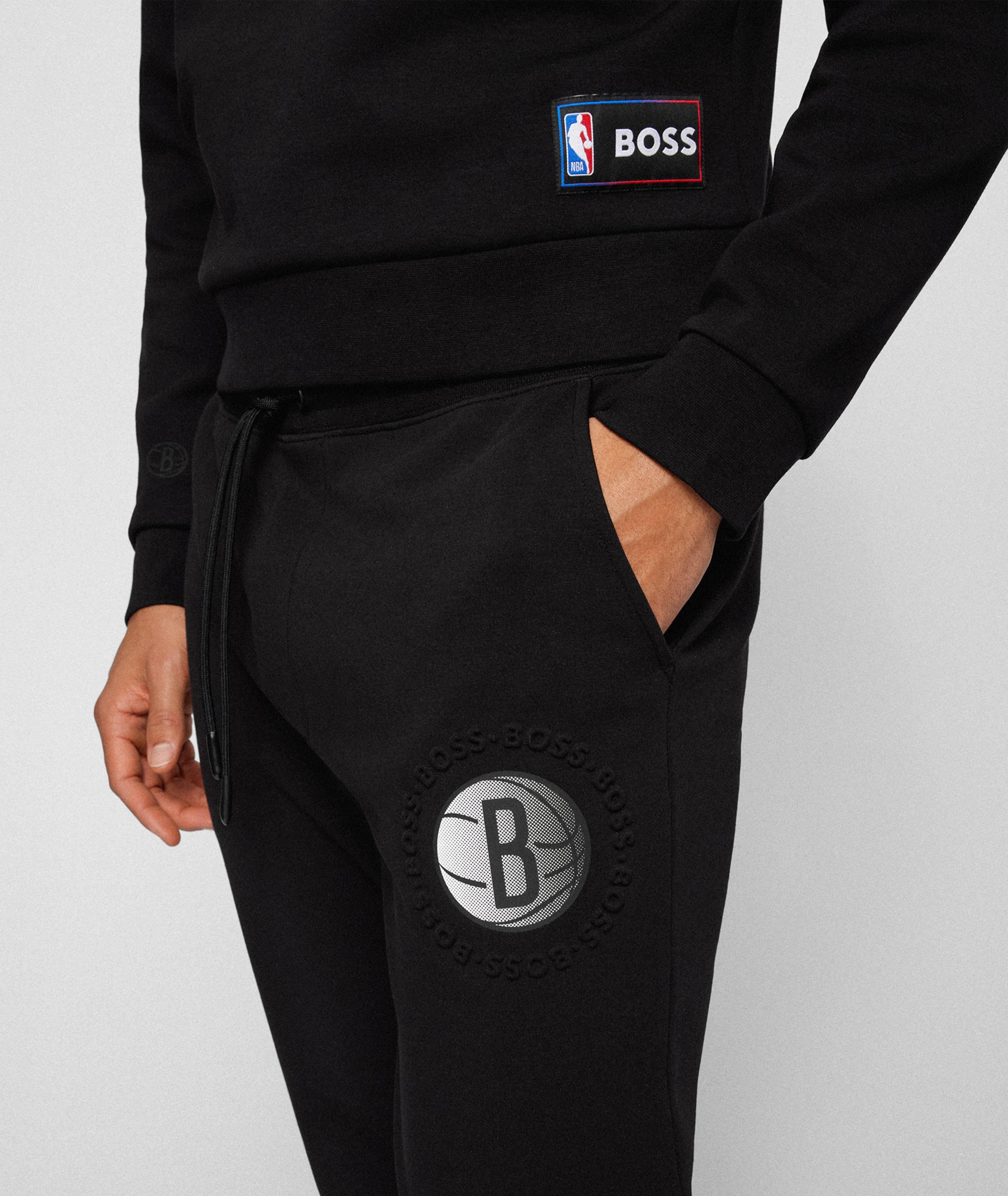 BOSS x NBA Nets Logo Joggers  image 3