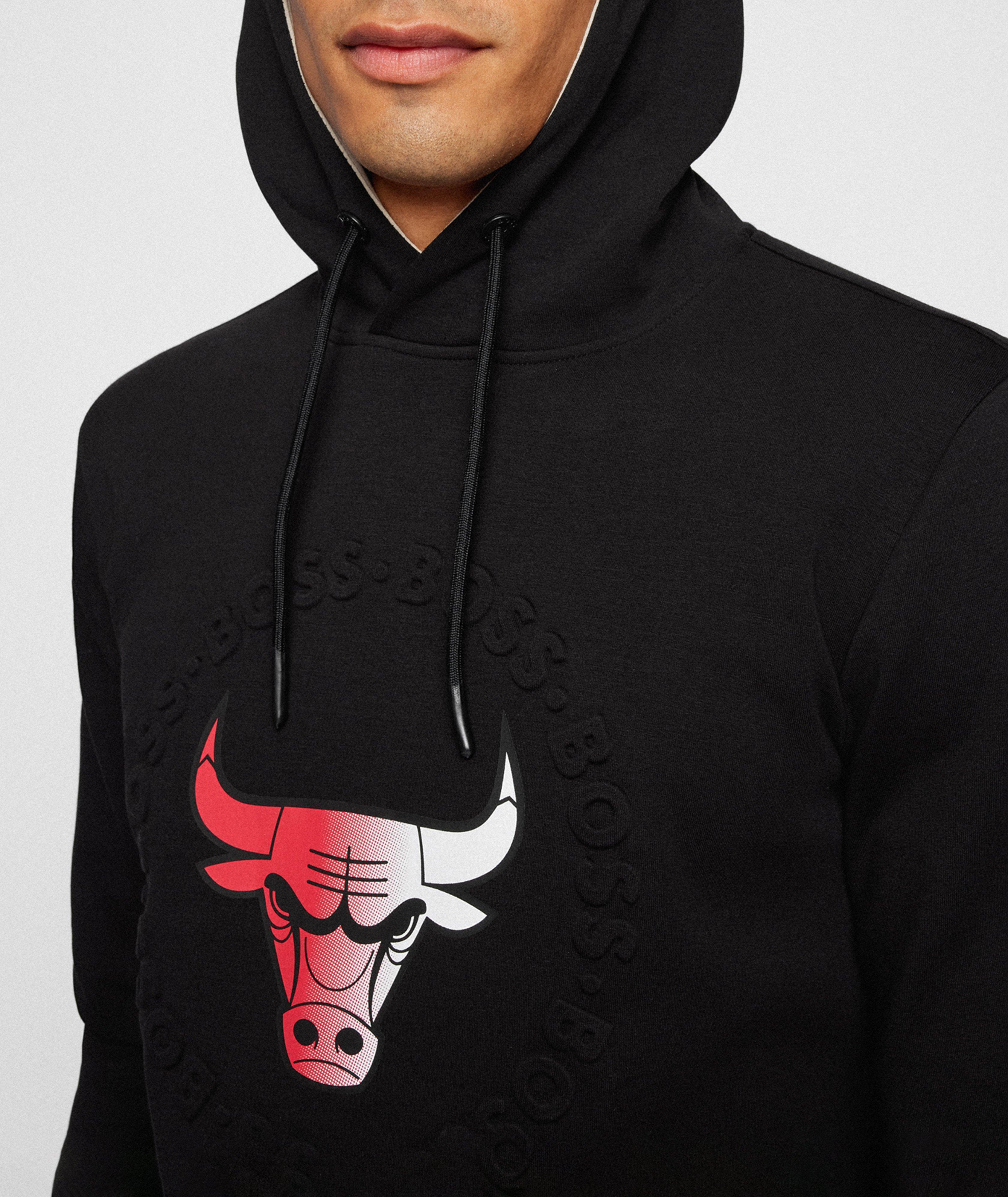 BOSS x NBA Bulls Logo Hoodie image 3