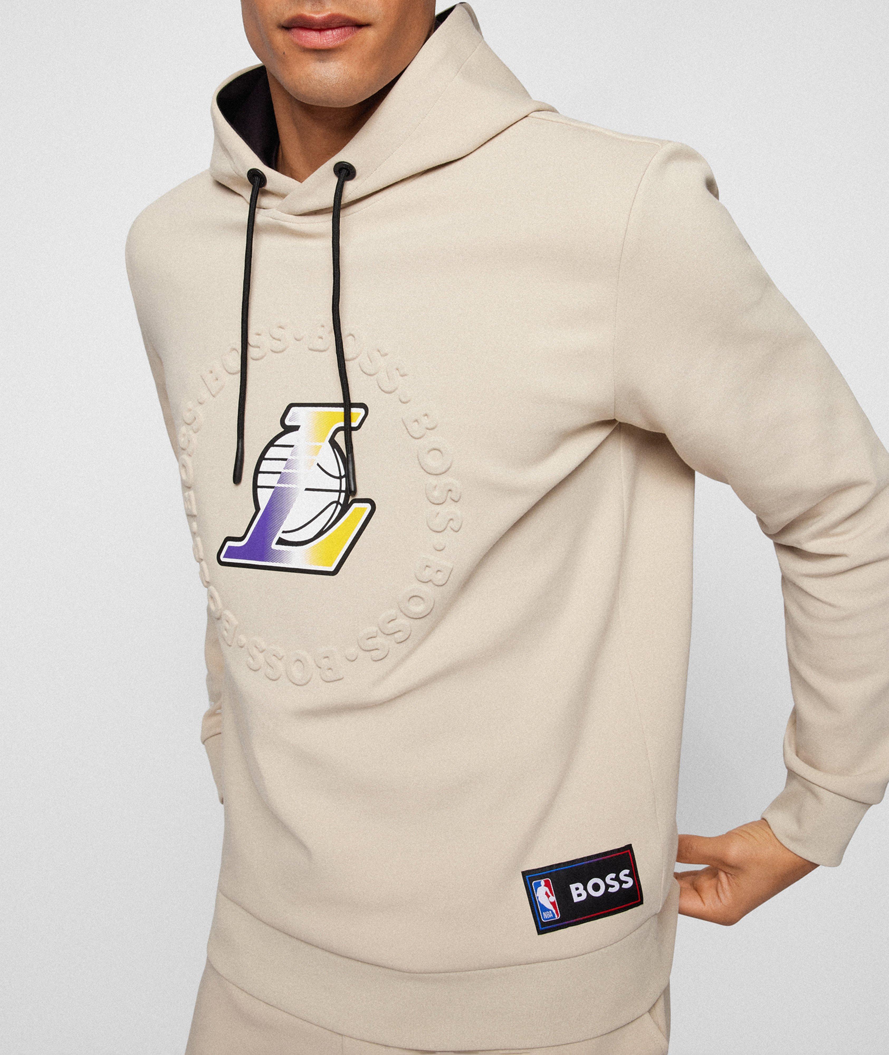 BOSS x NBA Lakers Logo Hoodie image 3