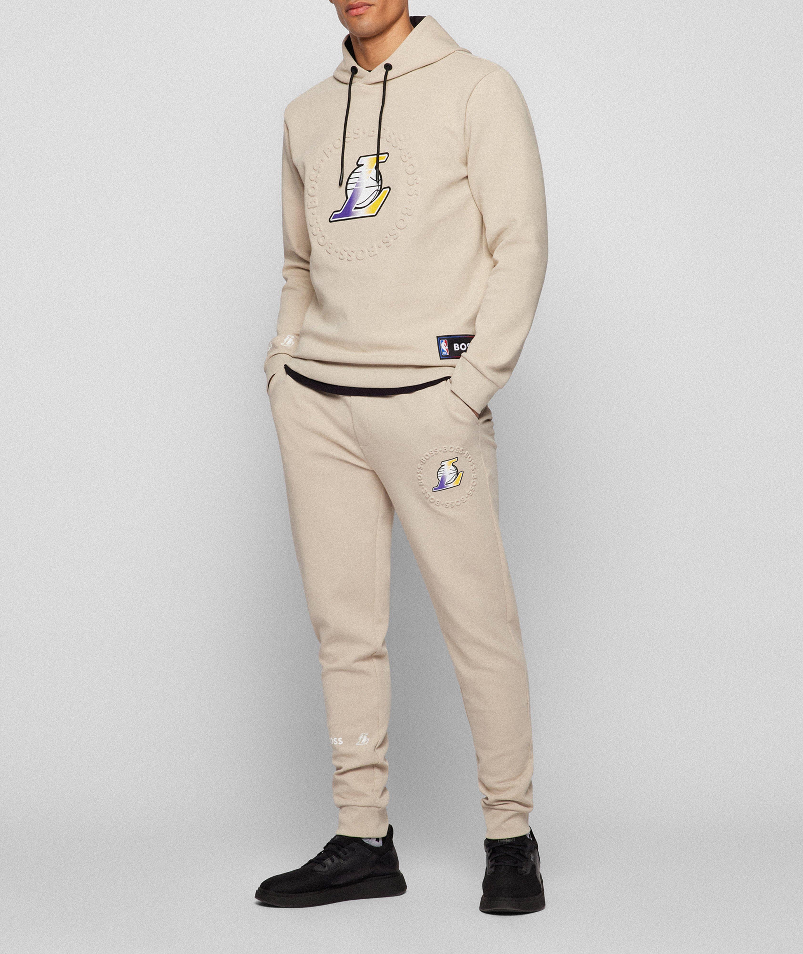 BOSS x NBA Lakers Logo Hoodie image 4