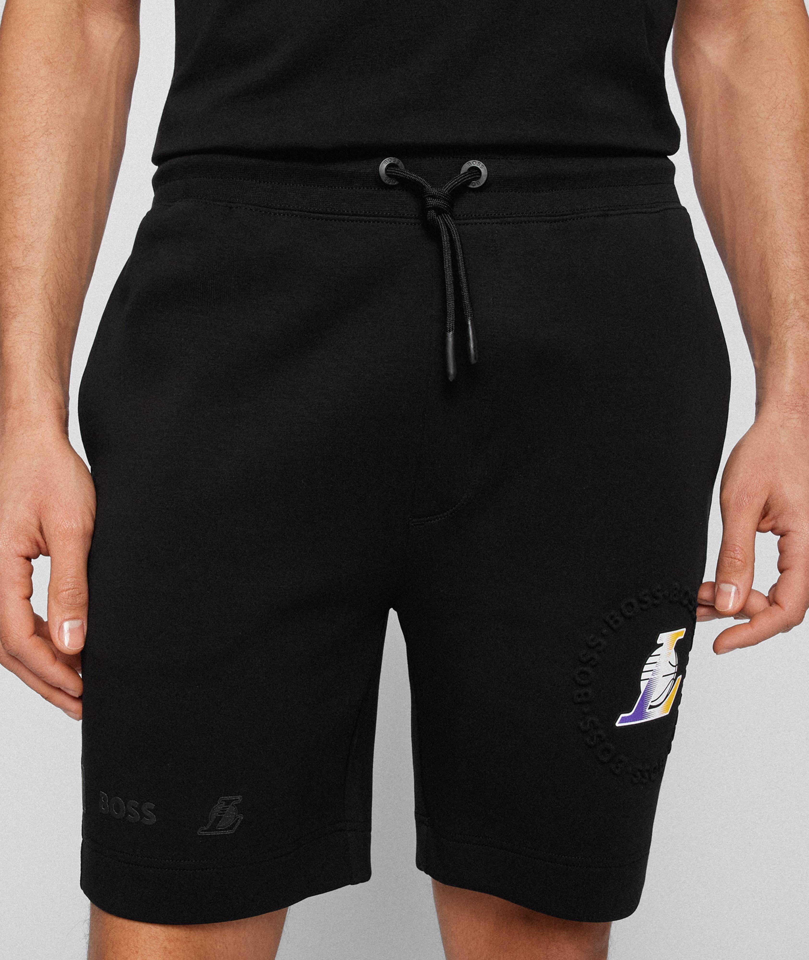 BOSS x NBA Lakers Logo Shorts image 3