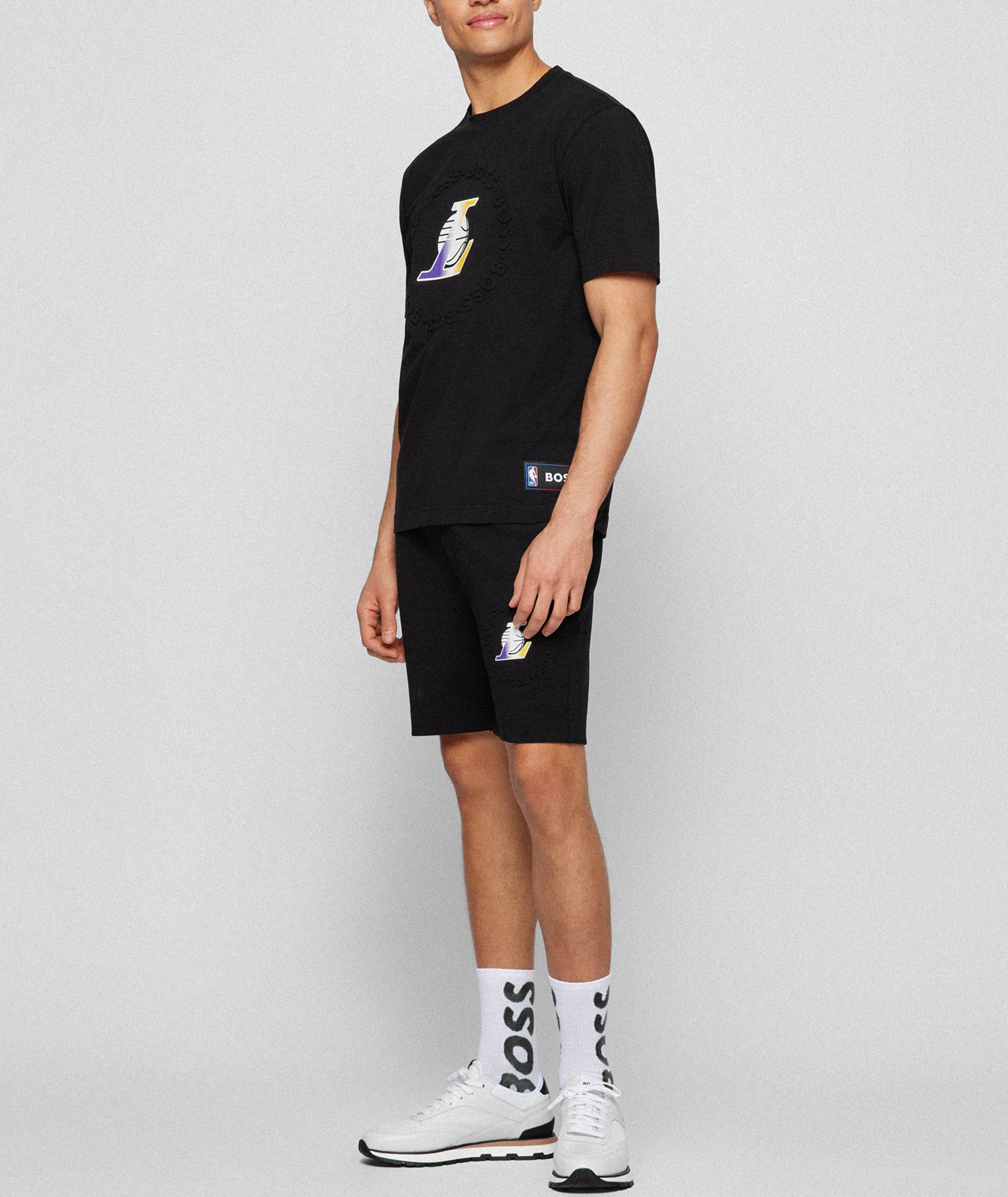BOSS x NBA Lakers Logo Shorts image 5