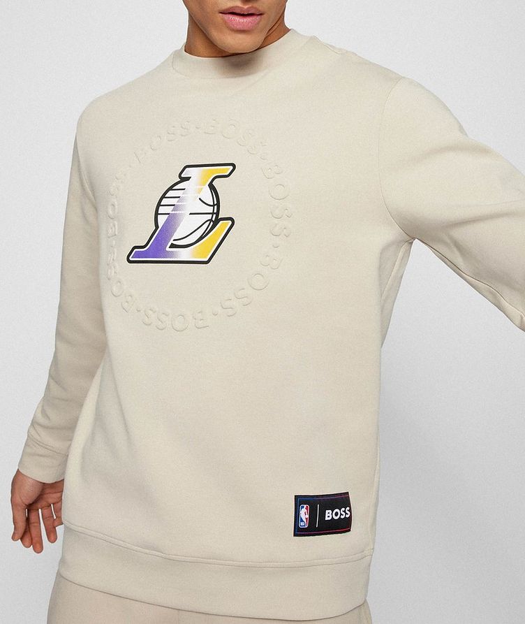 BOSS x NBA Lakers Logo Sweatshirt image 3
