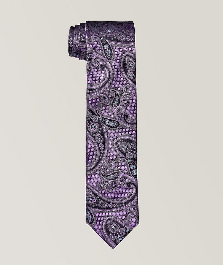 Paisley Printed Silk Tie image 0