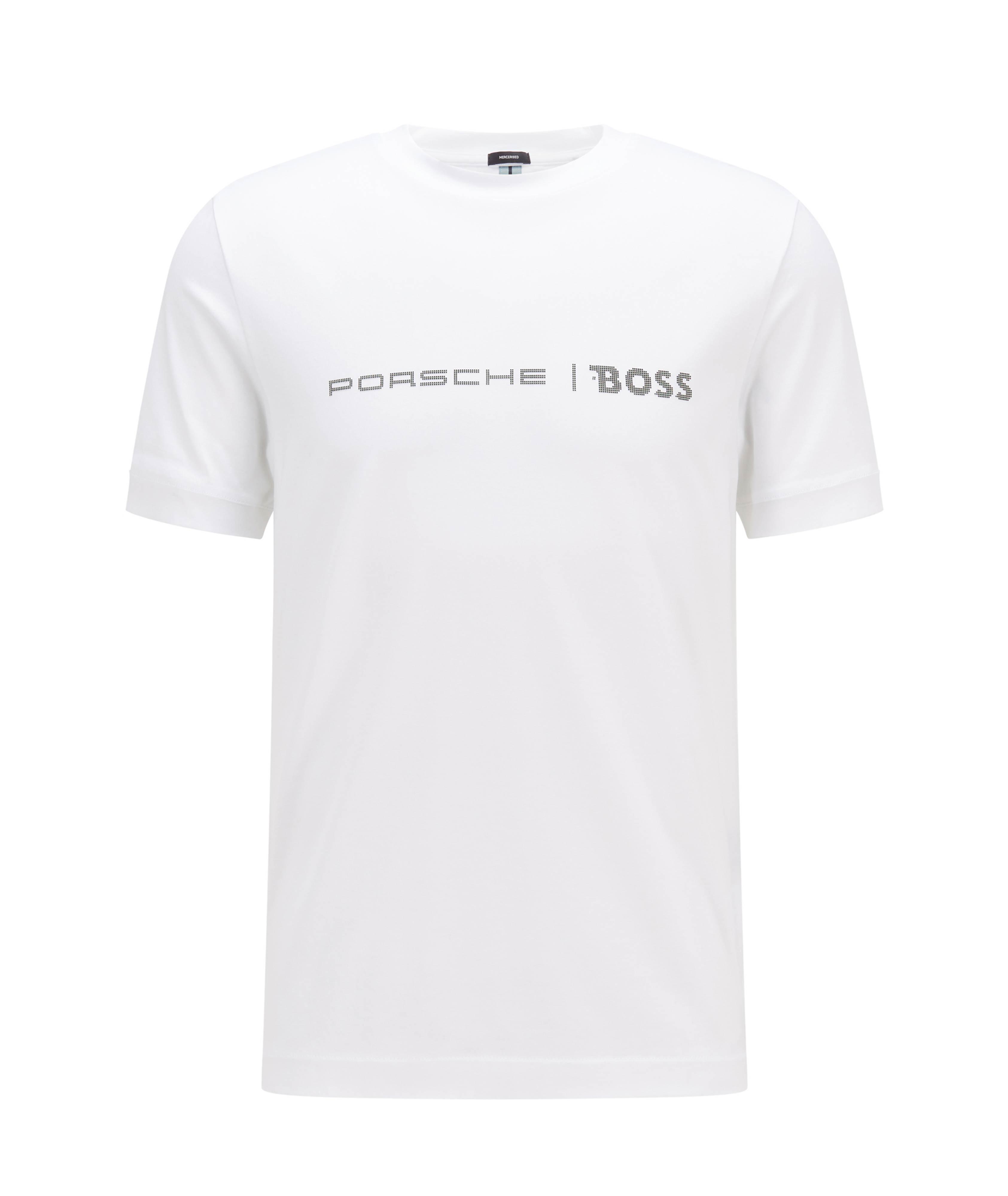 Harry Rosen Cotton Mesh Logo T-Shirt. 1