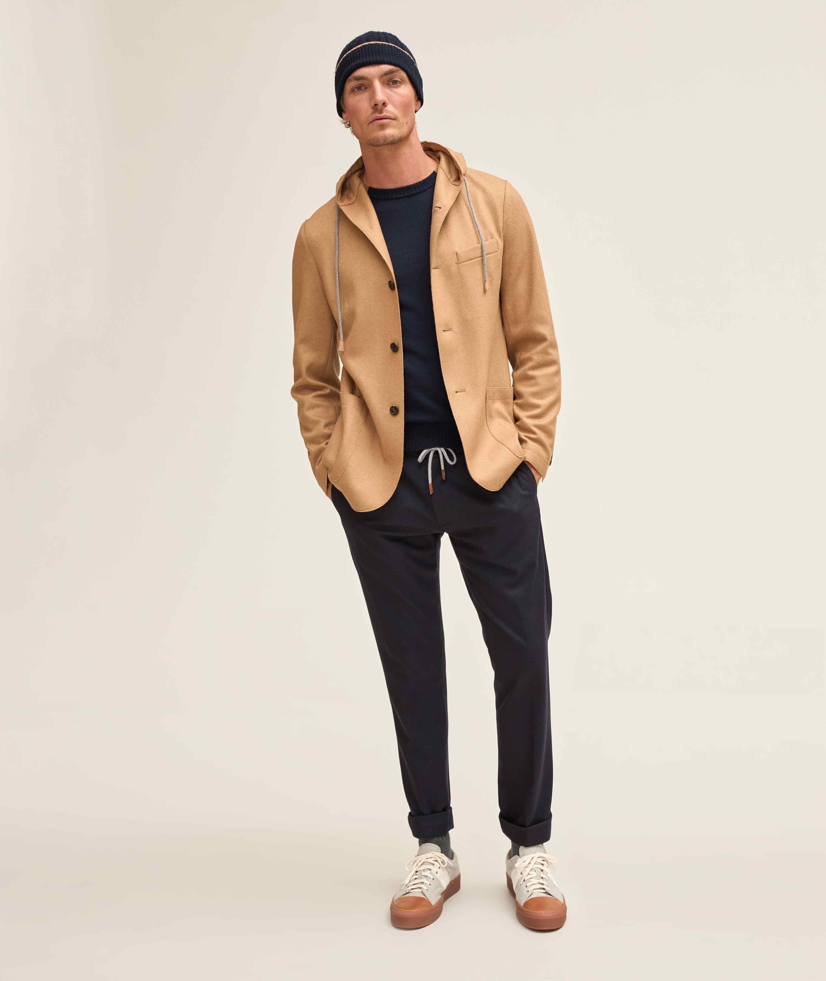 Wool-Blend Hooded Sport Jacket image 1