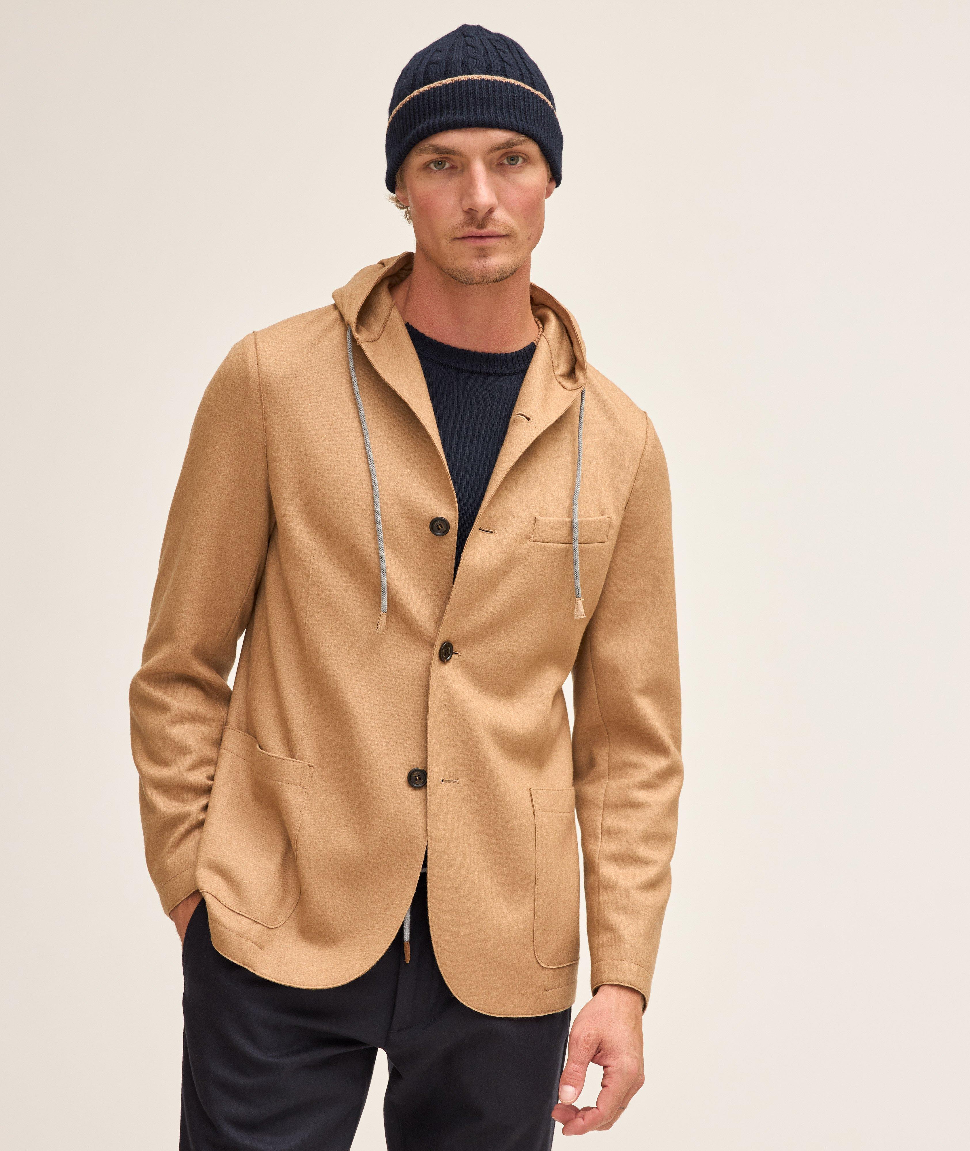 Wool-Blend Hooded Sport Jacket image 2