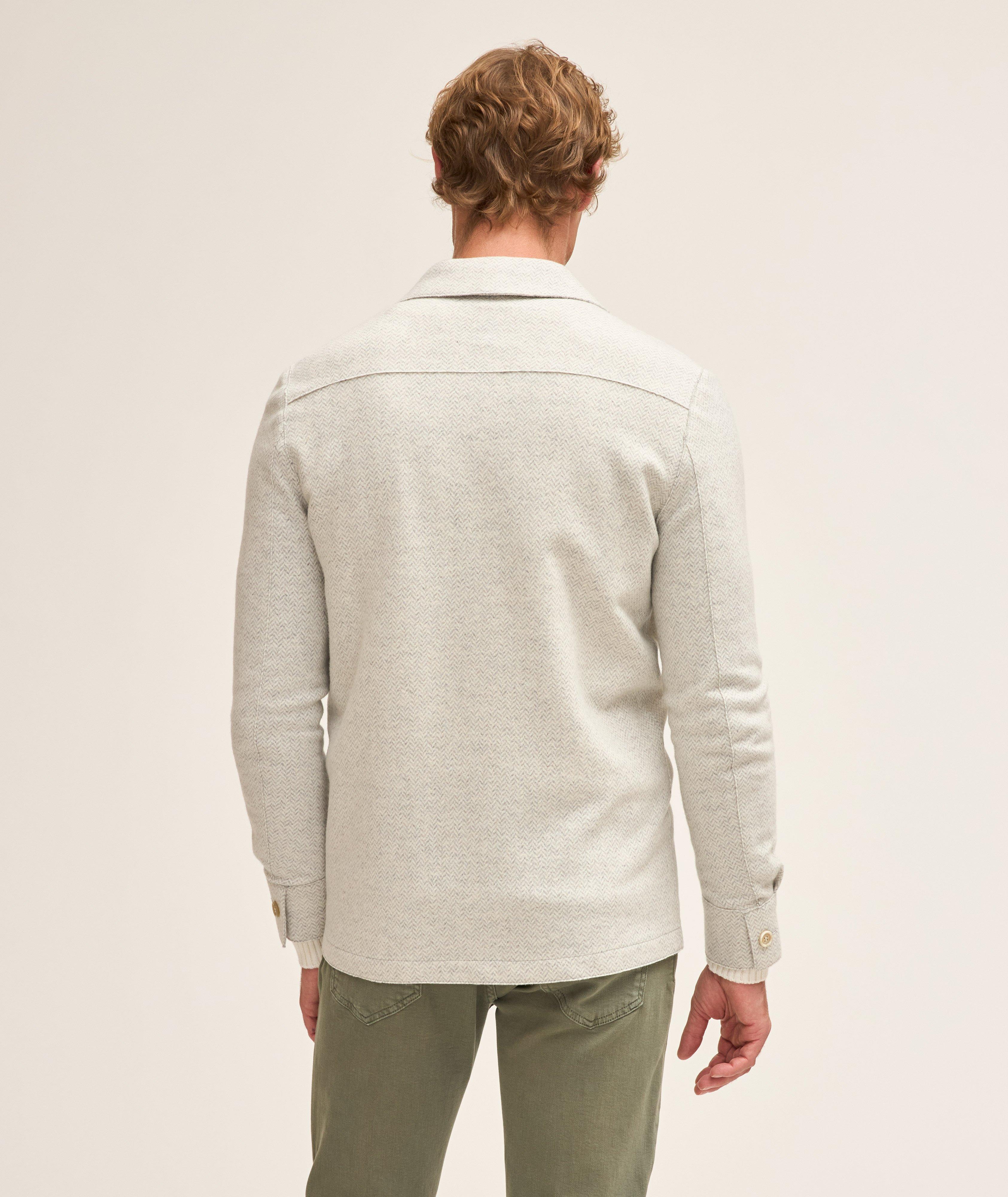 Wool-Blend Herringbone Shacket image 2