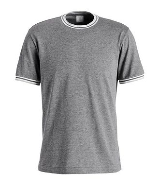 Eleventy Contrast Tipped Cotton T-Shirt