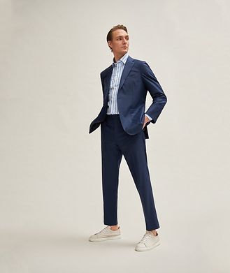 Harold Neat Pattern Wool-Blend Washable Suit