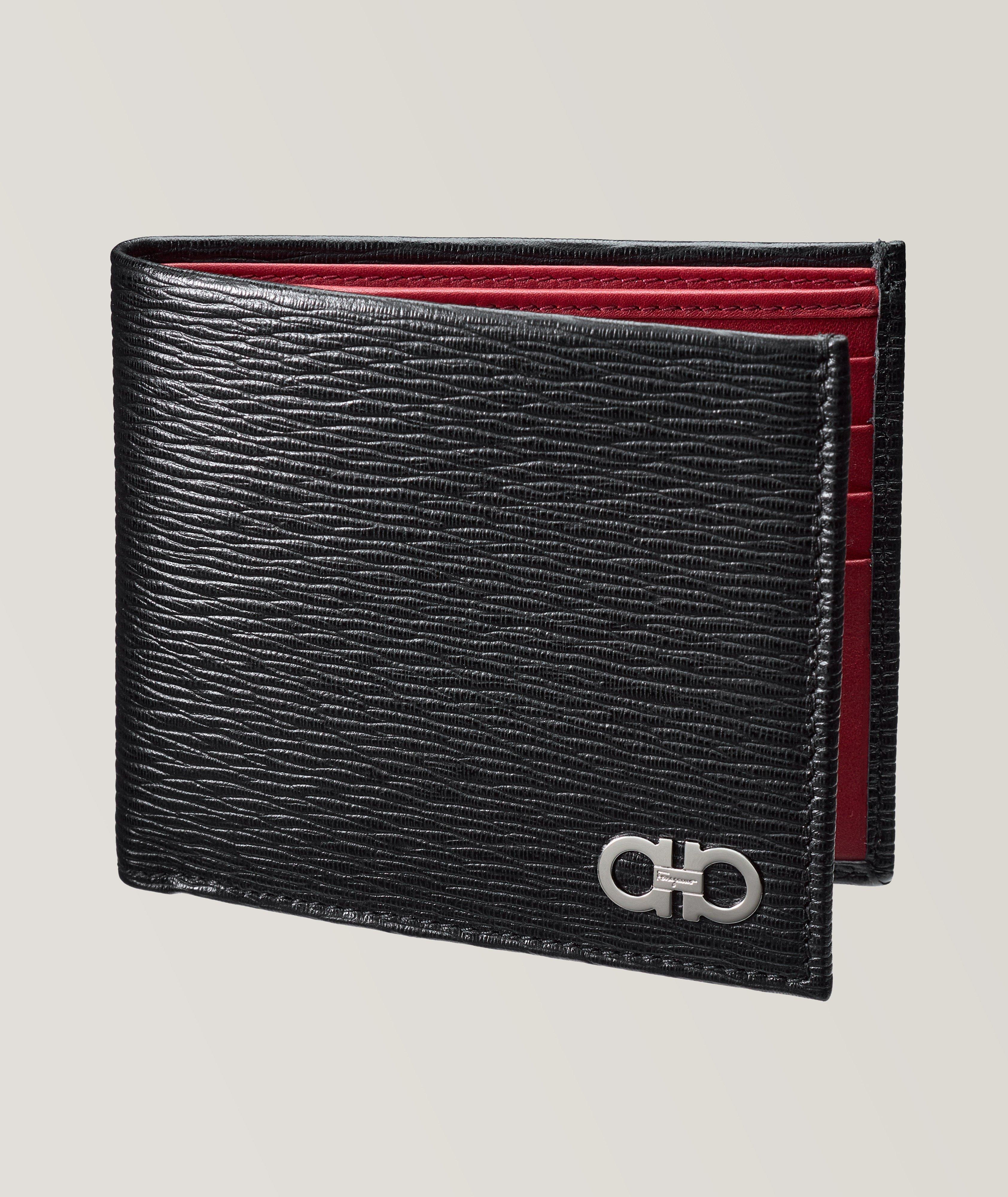 Ferragamo Gancini Textured Leather Bifold Wallet