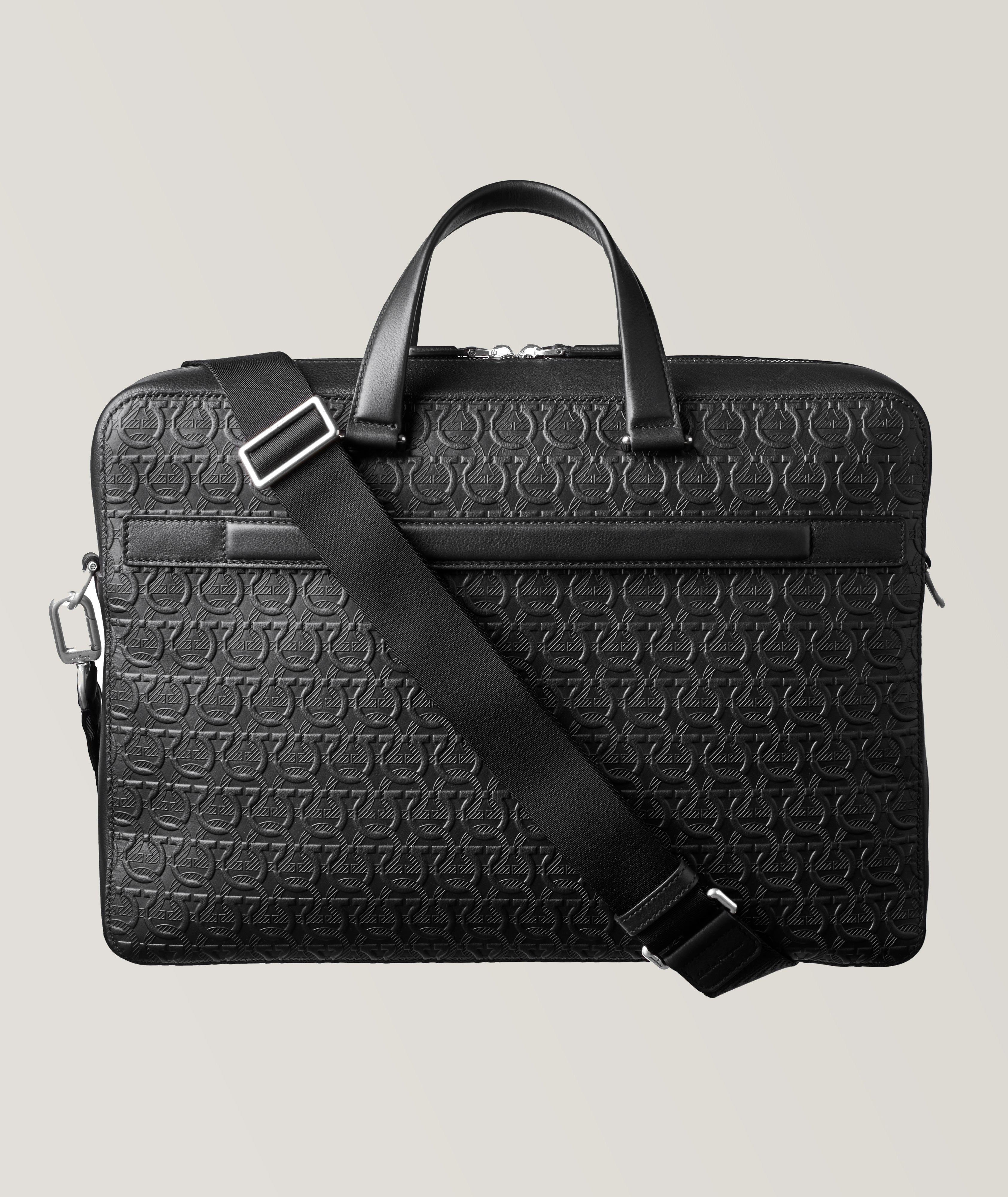 Gancio Print Logo Embossed Double Gusset Business Bag image 1