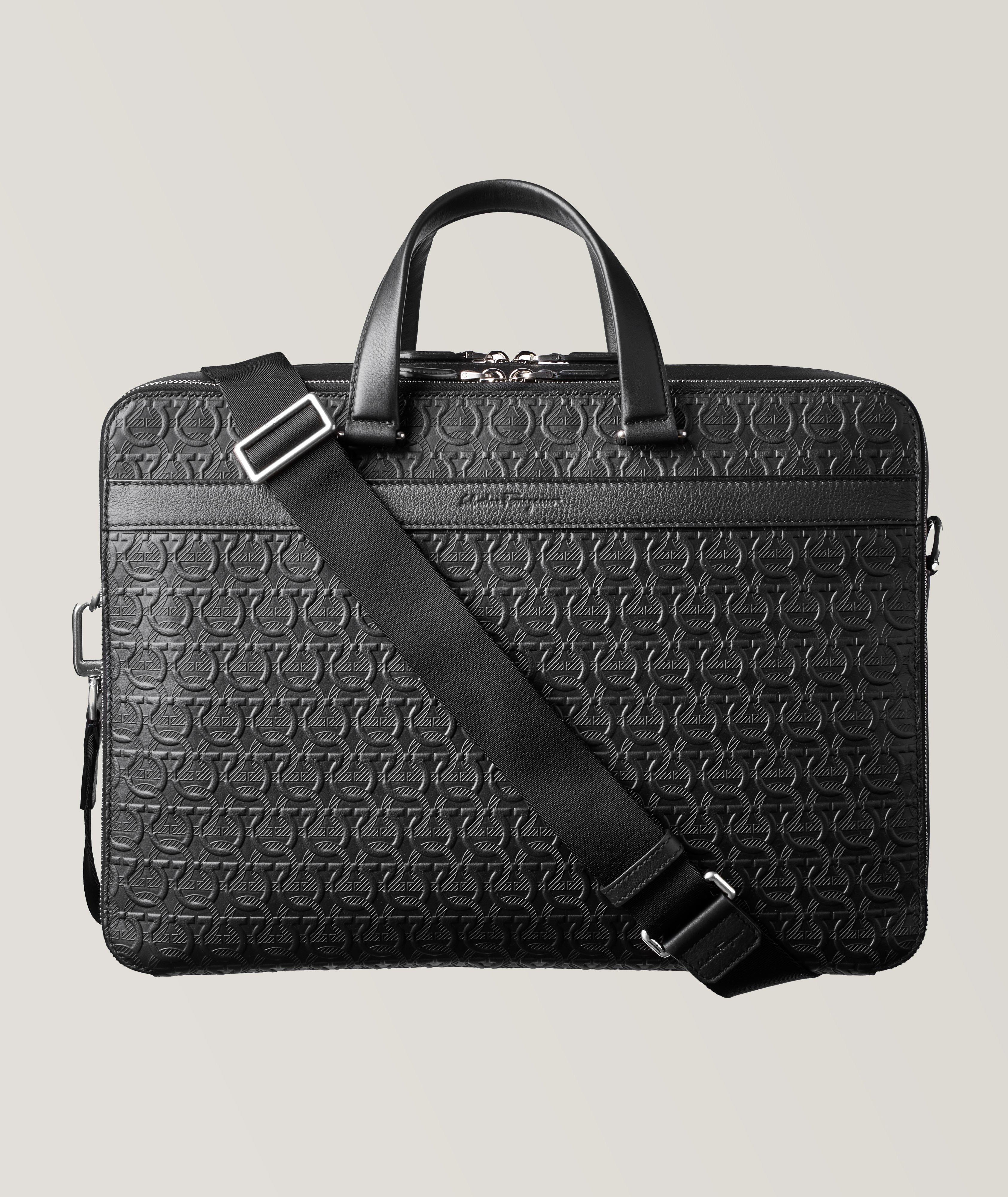 Gancio Print Logo Embossed Double Gusset Business Bag image 0