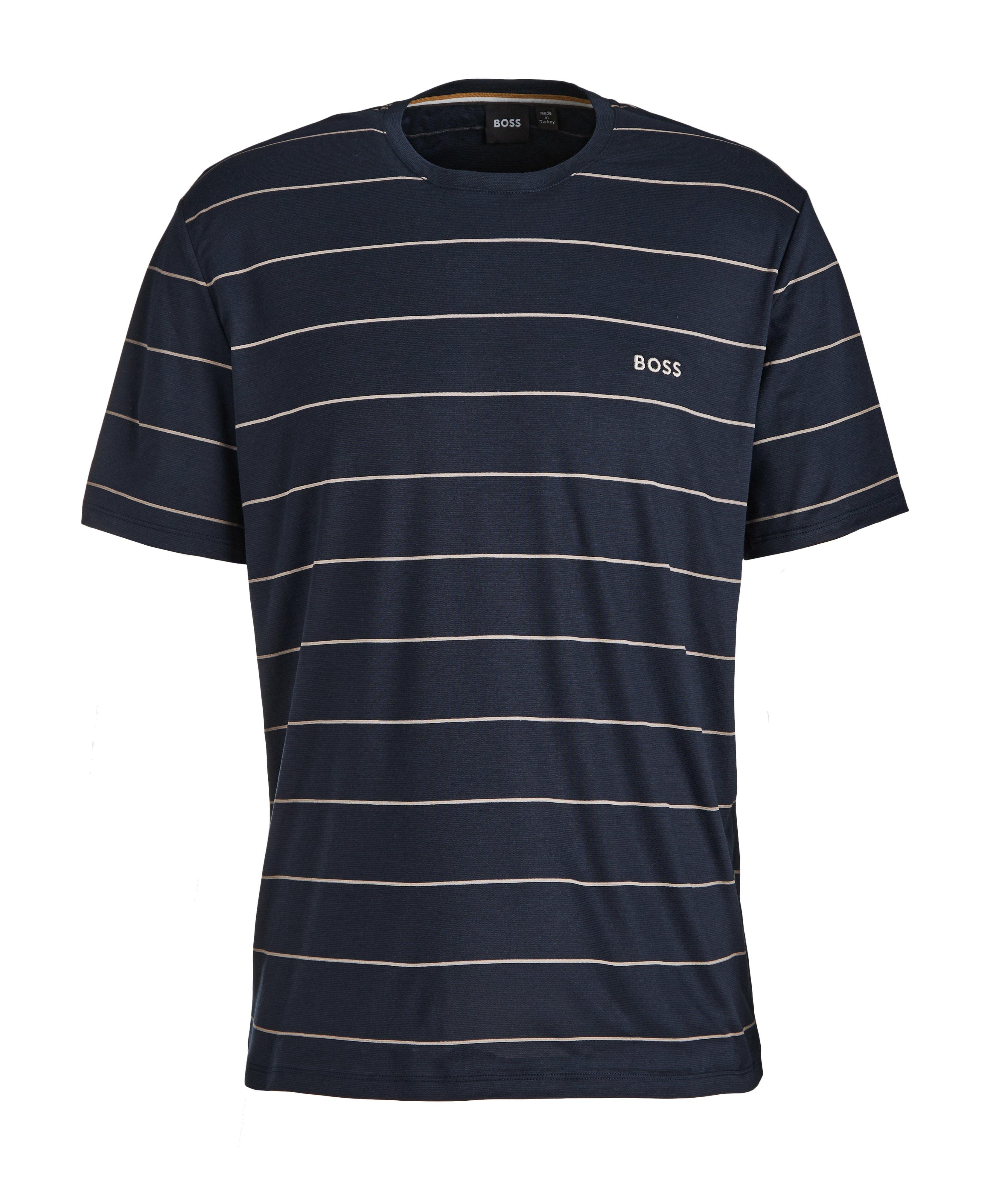 Stripe Ultralight Stretch-Cotton T-Shirt image 0
