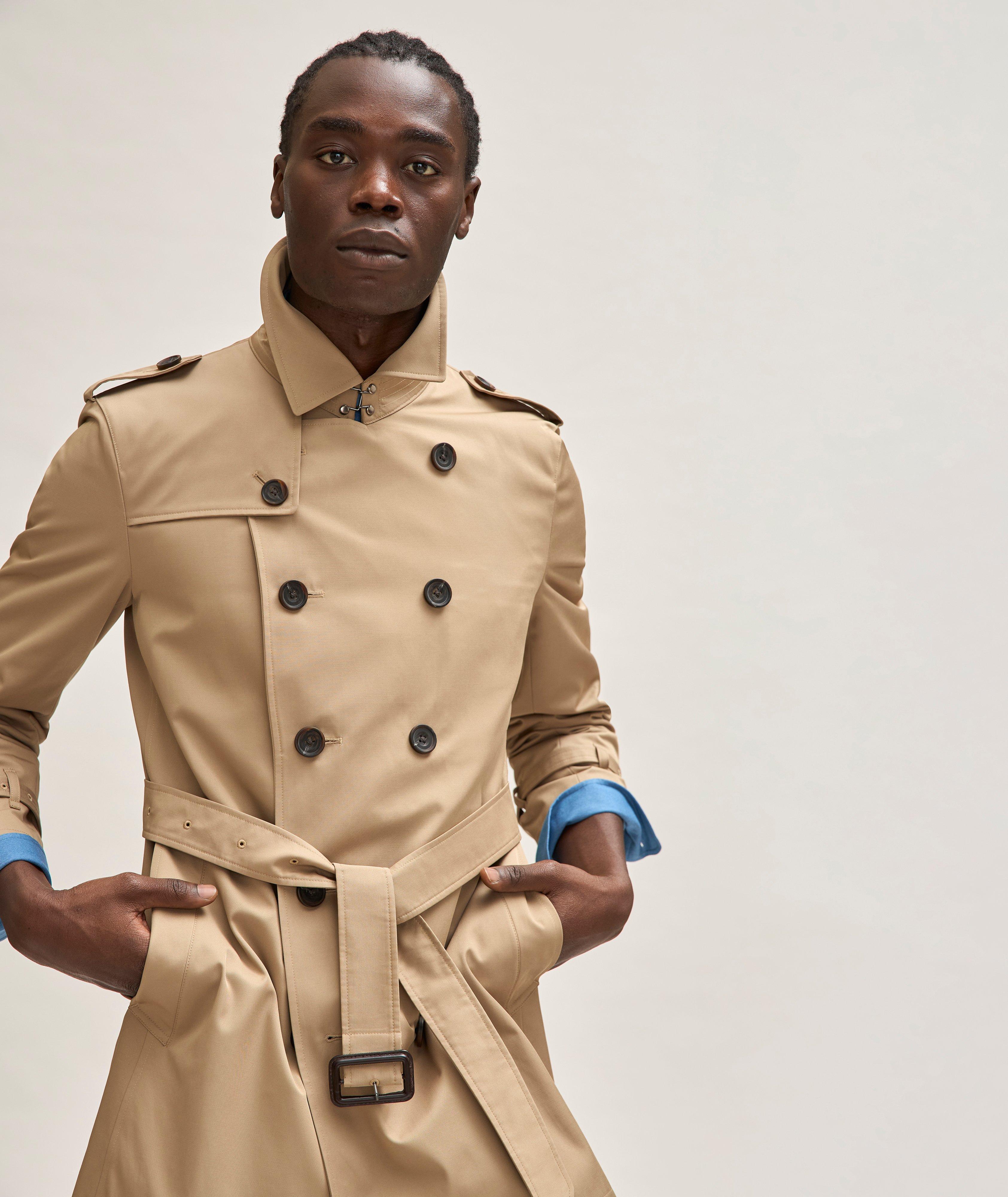 BOSS - Double-breasted trench coat with belted closure