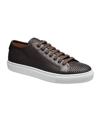 BOSS Mirage Woven Leather Sneakers