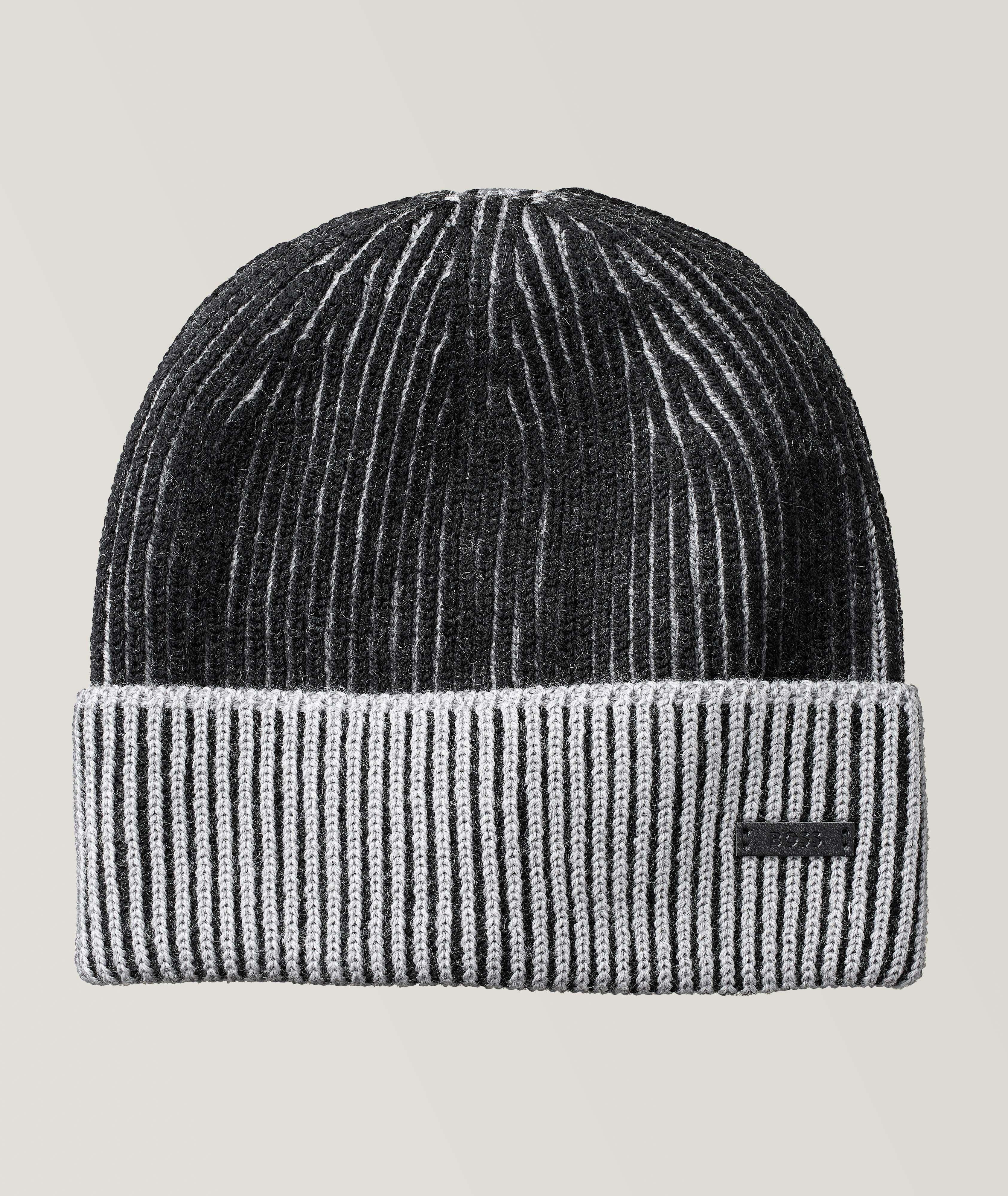 BOSS Lupini Virgin Wool Ribbed Beanie | Hats | Harry Rosen