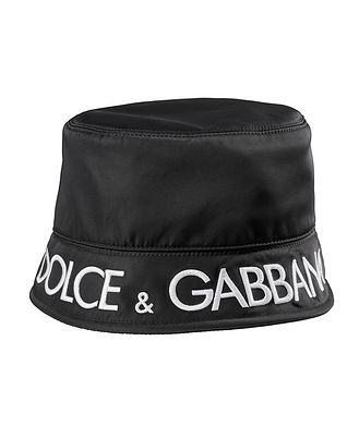 Dolce & Gabbana Logo Embroidered Nylon Bucket Hat