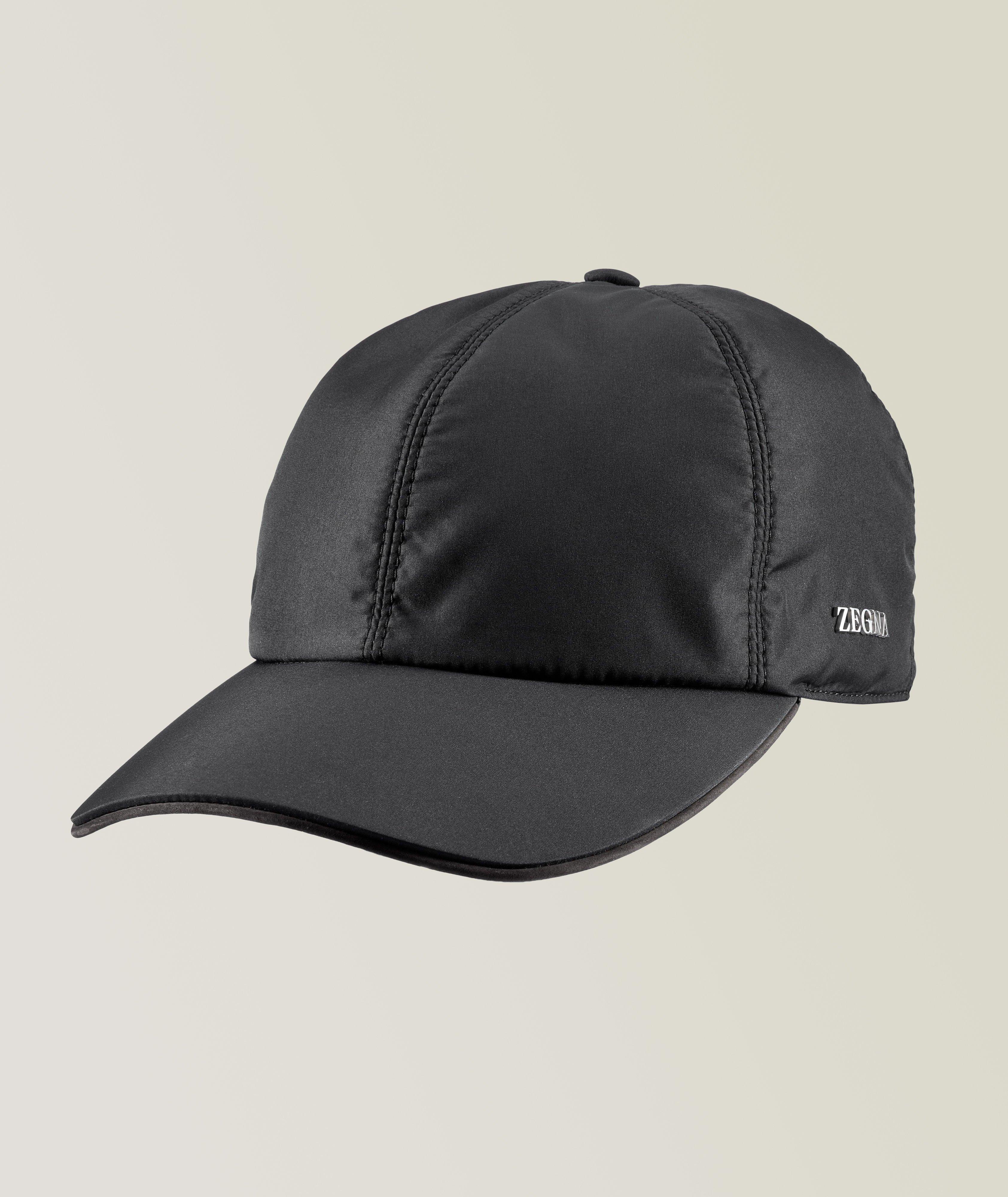 Metallic Logo Plaque Nylon Baseball Cap image 0