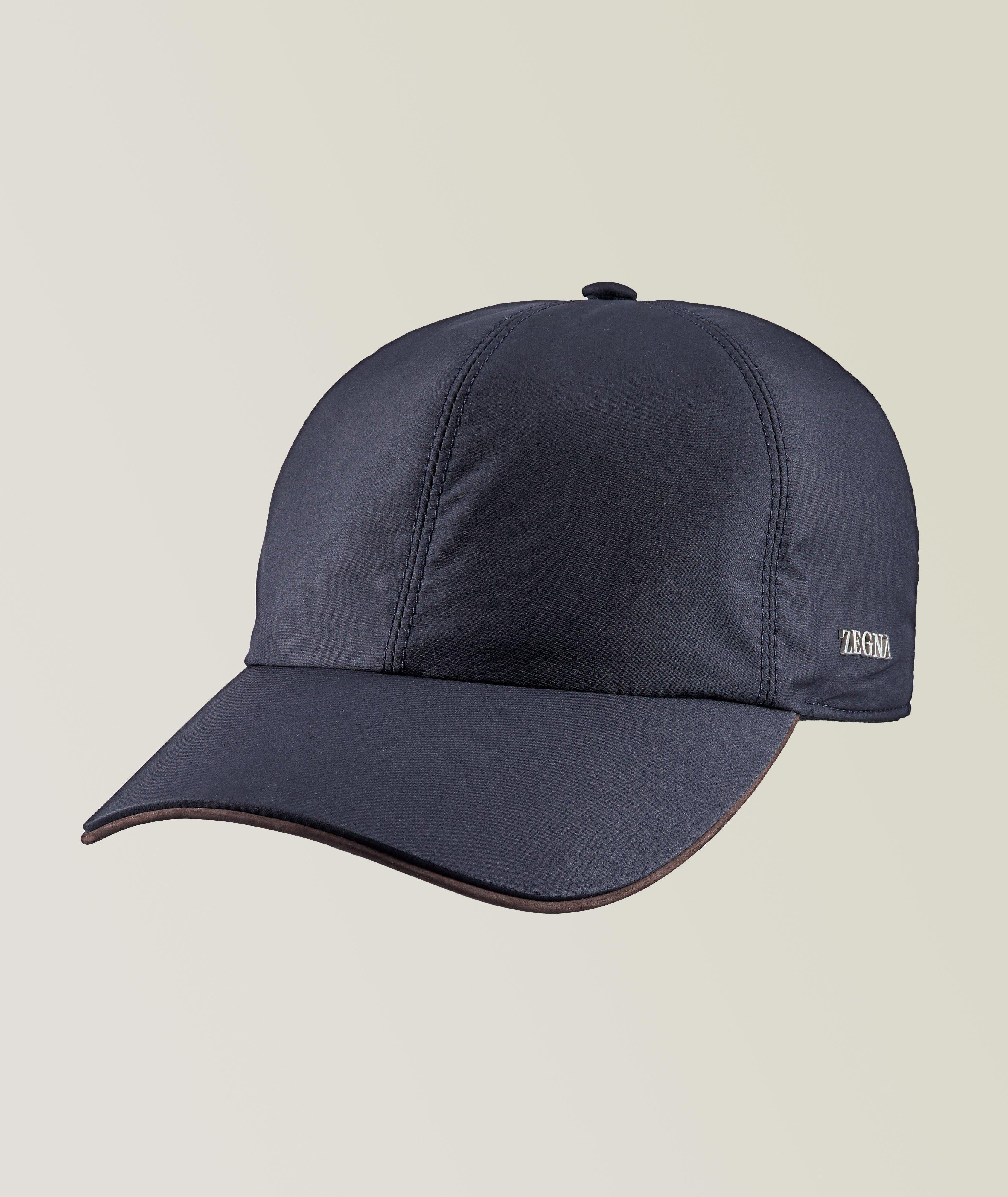 Metallic Logo Plaque Nylon Baseball Cap image 0