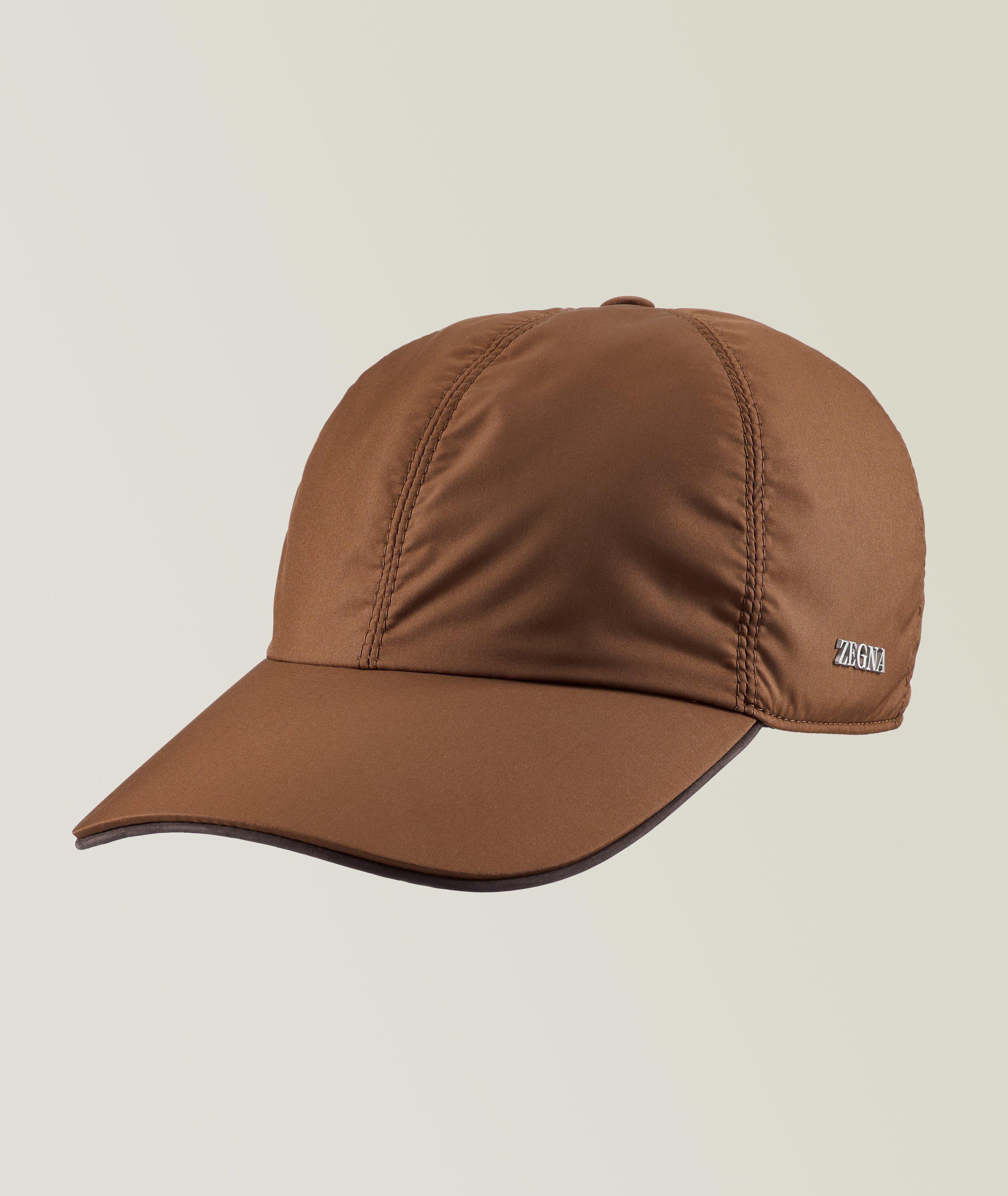 Metallic Logo Plaque Nylon Baseball Cap image 0