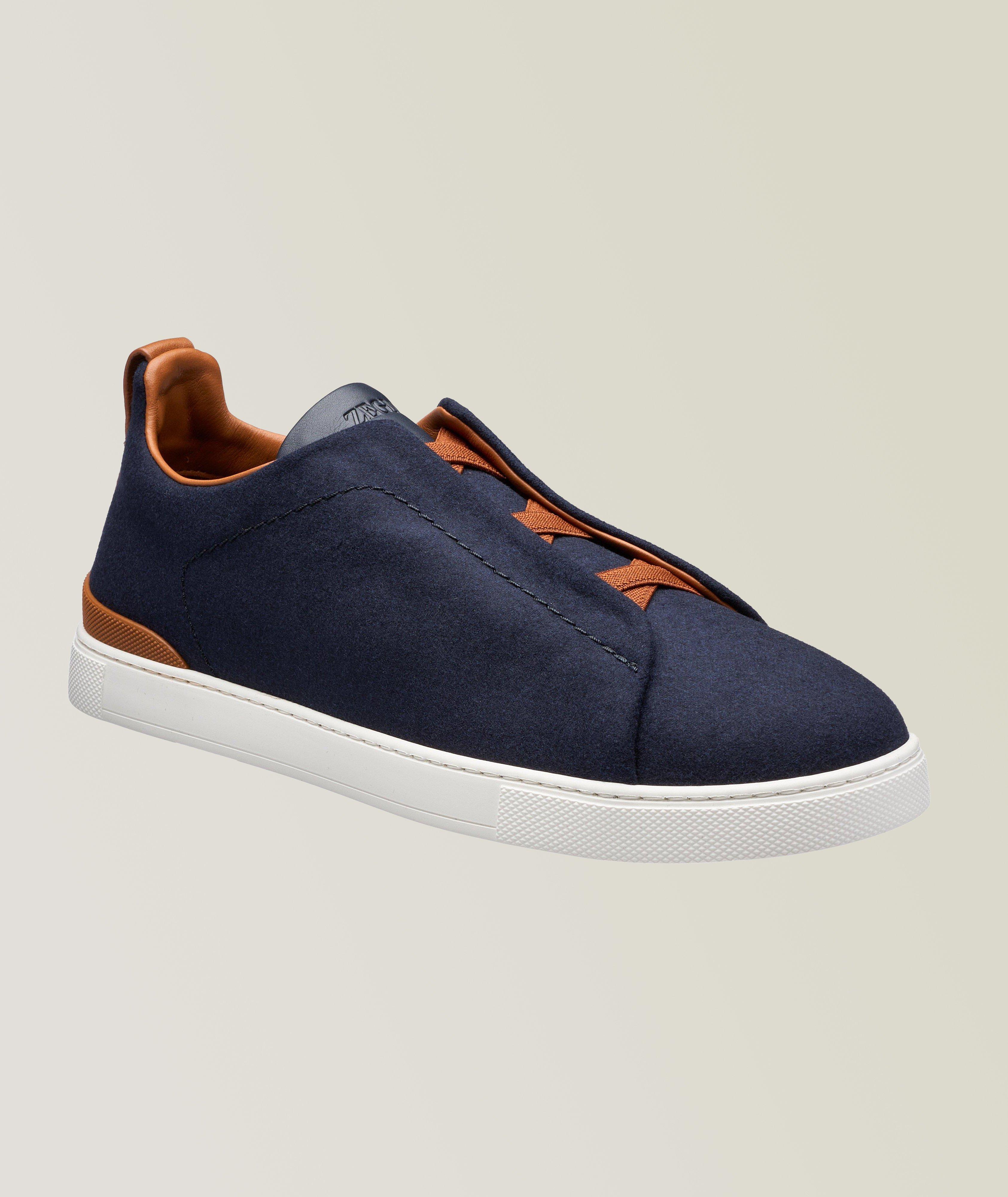 Triple Stitch Canvas Slip-On Sneakers image 0