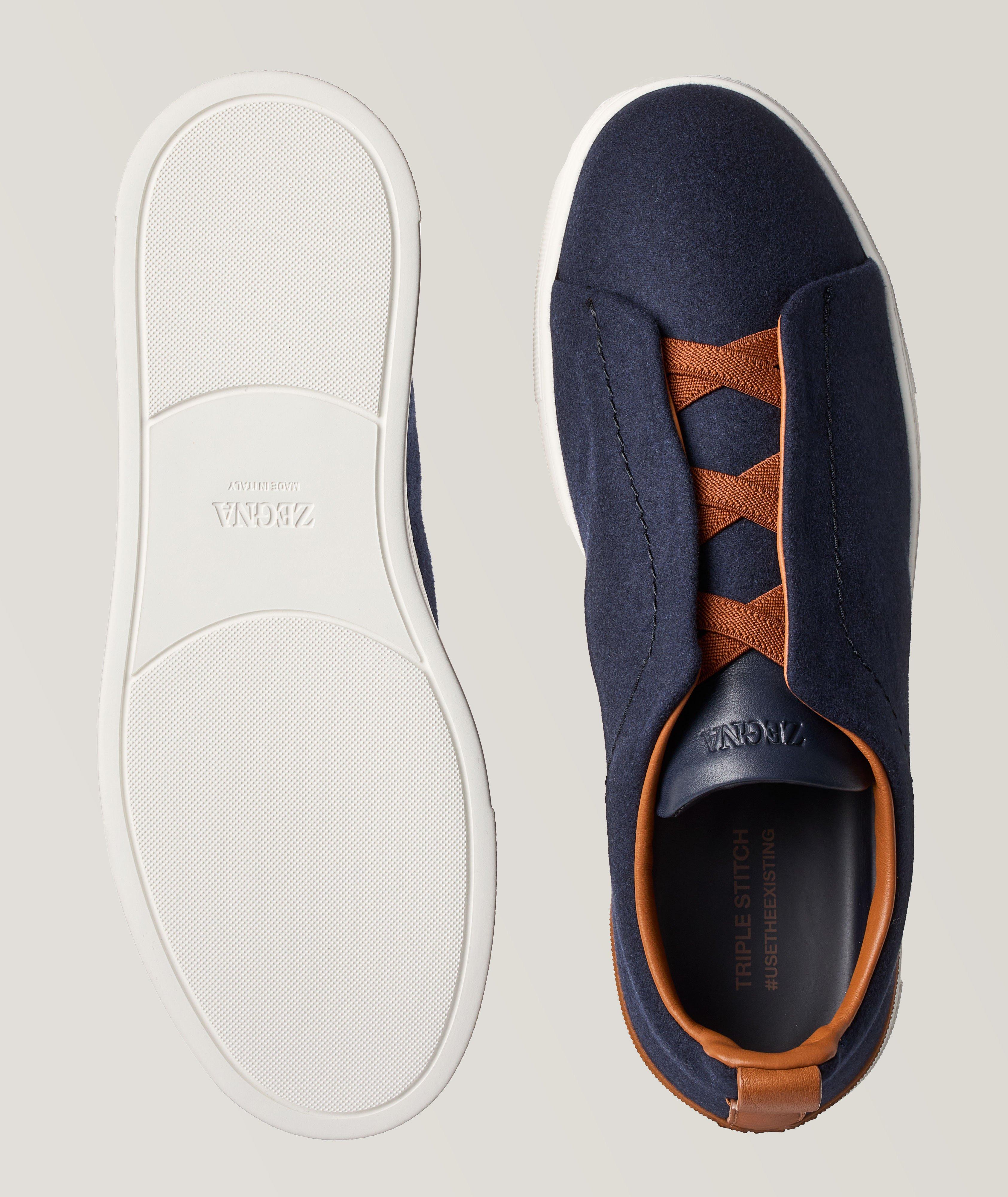 Triple Stitch Canvas Slip-On Sneakers image 2