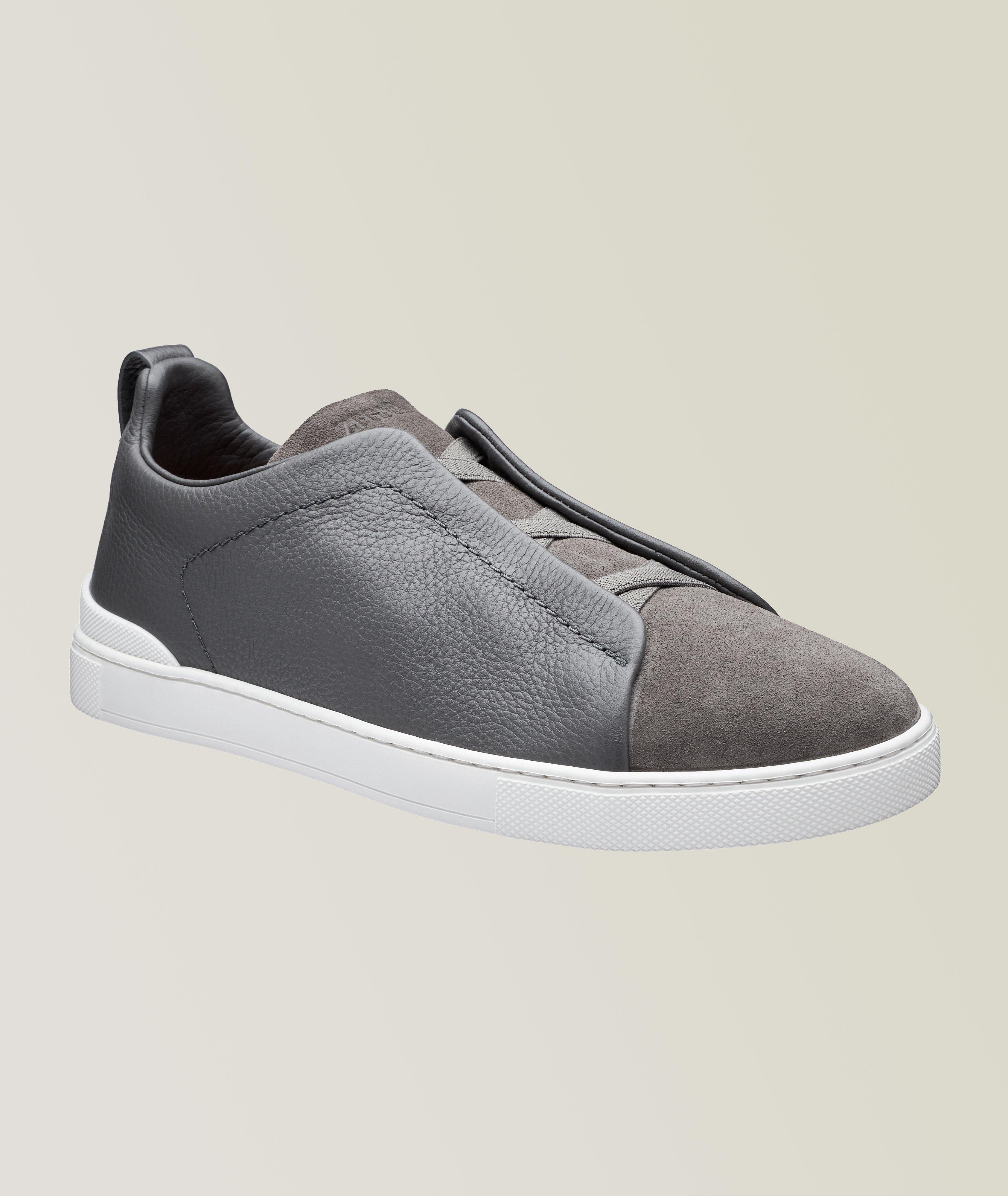Triple Stitch Suede & Leather Slip-On Sneakers image 0