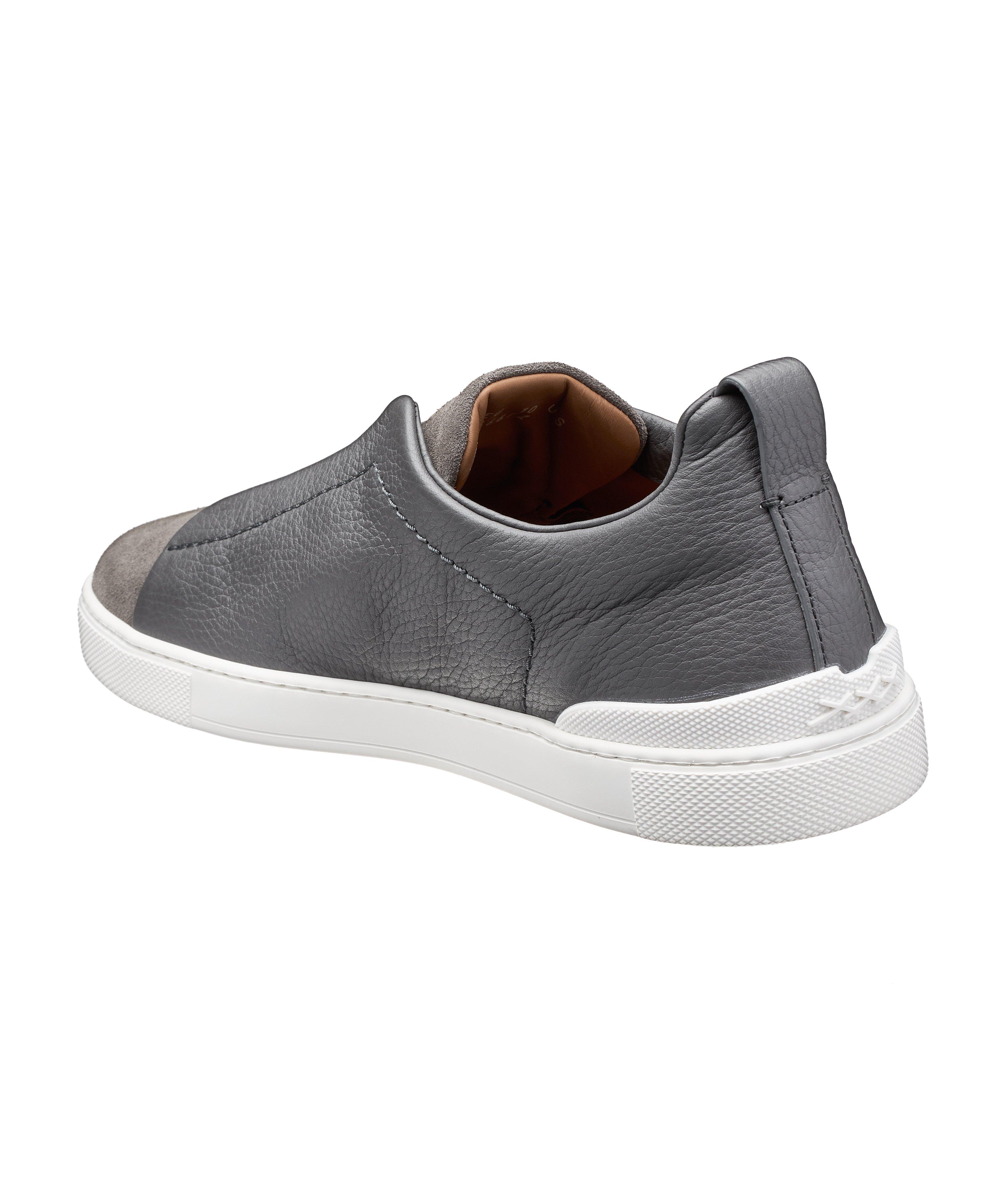 Triple Stitch Suede & Leather Slip-On Sneakers image 1