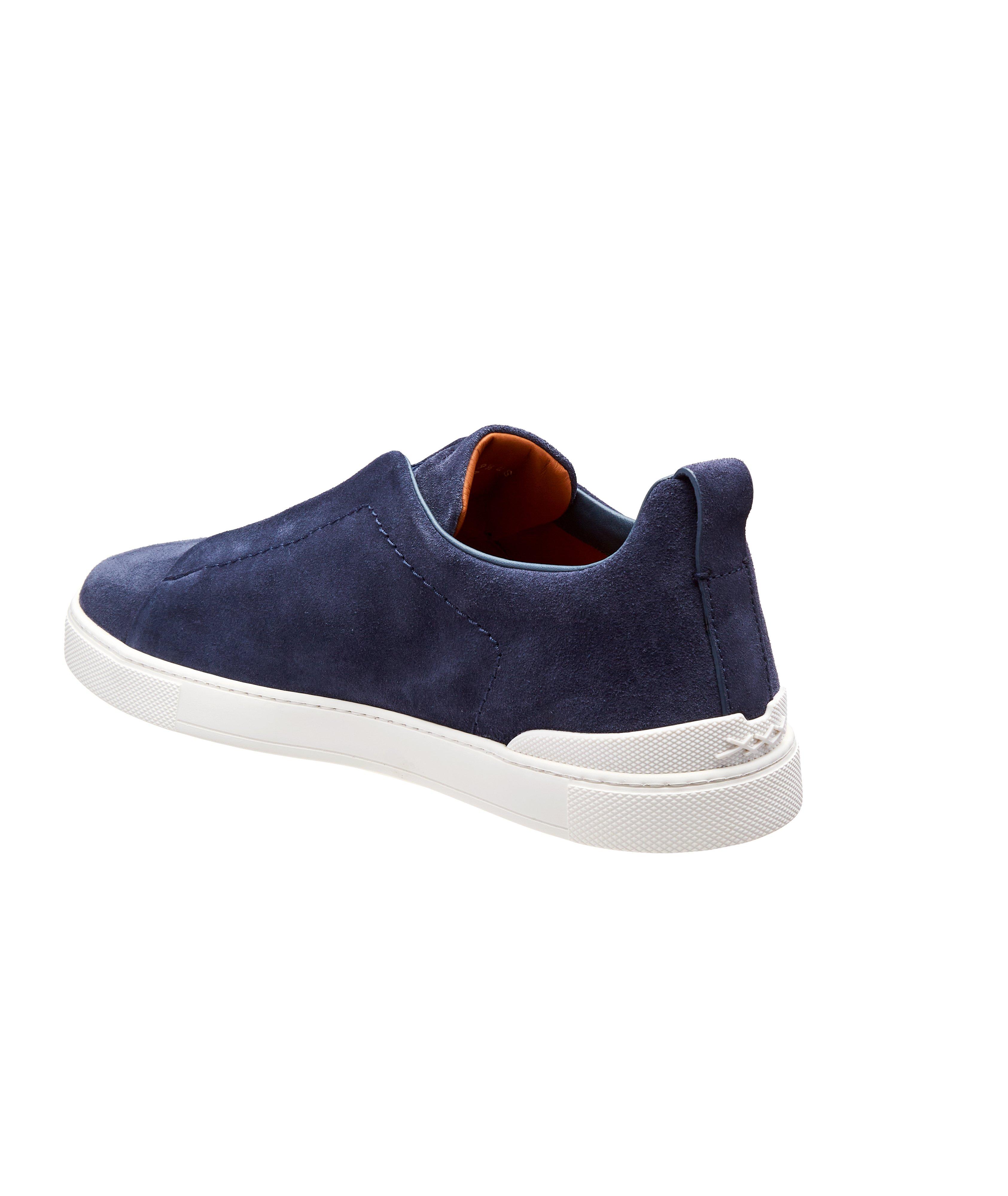 Triple Stitch Suede Slip-On Sneakers image 1