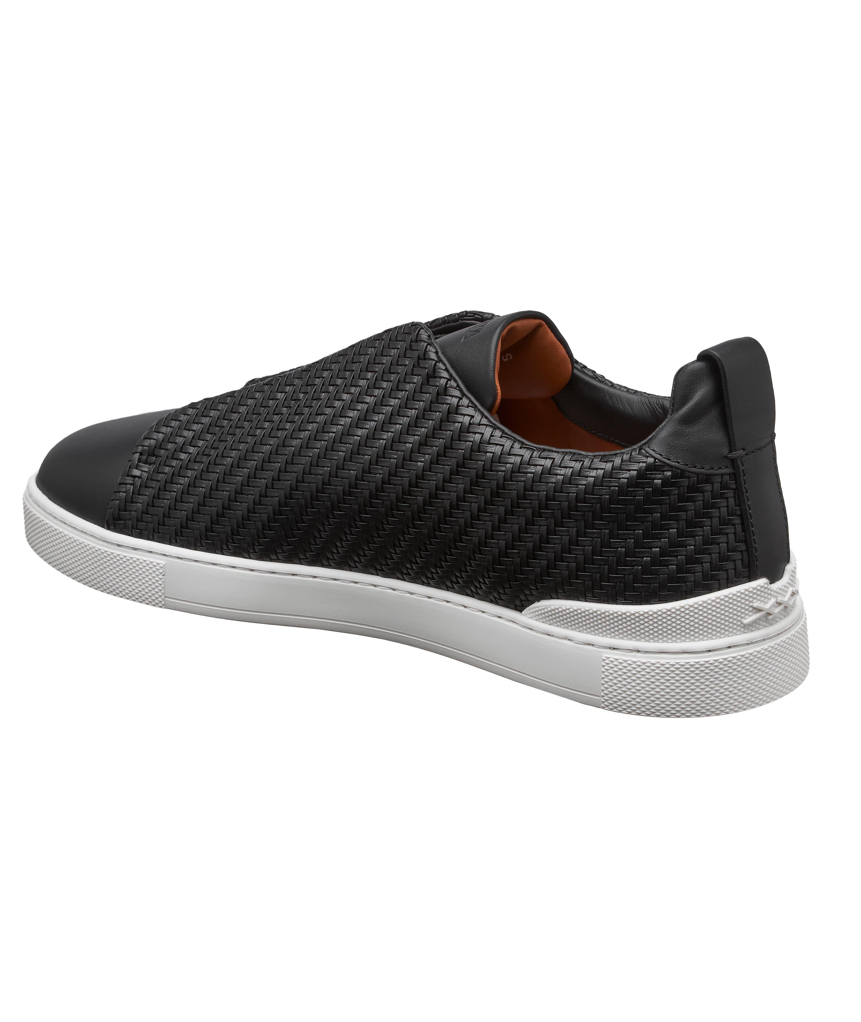 Chaussure sport Triple Stitch en cuir tressé Pelletessuta image 1