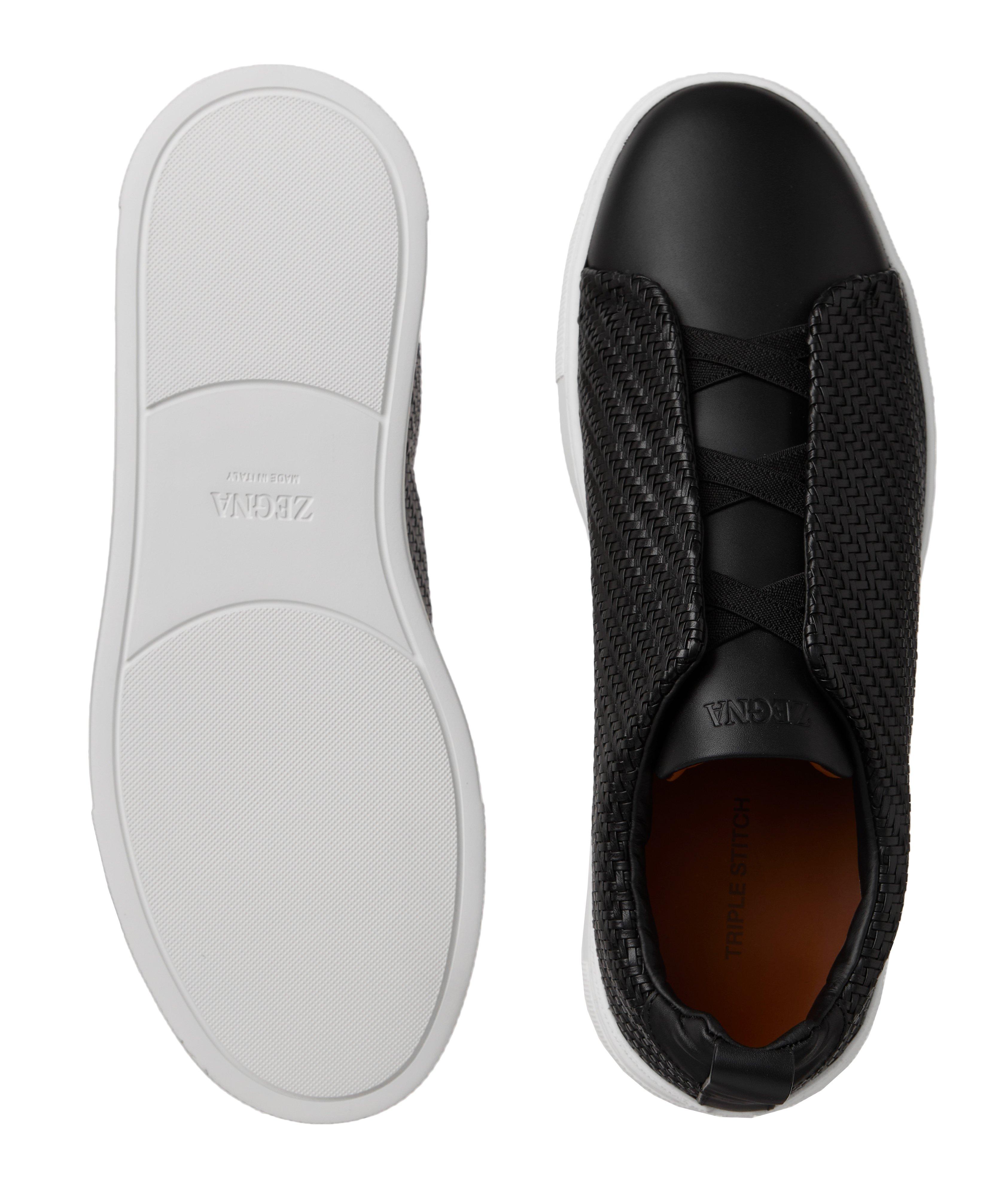 Chaussure sport Triple Stitch en cuir tressé Pelletessuta image 2