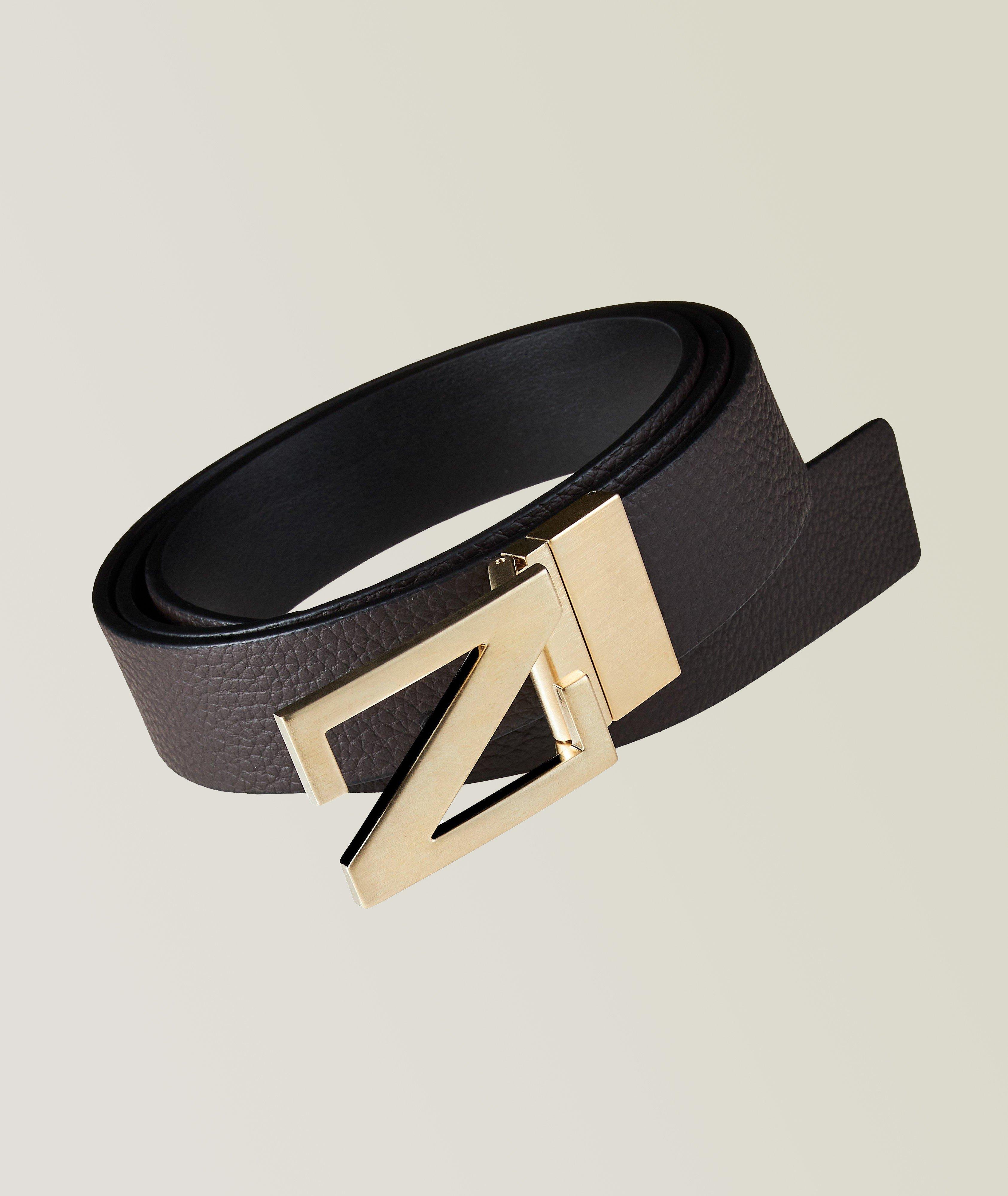 Ceinture réversible en cuir grenu image 0