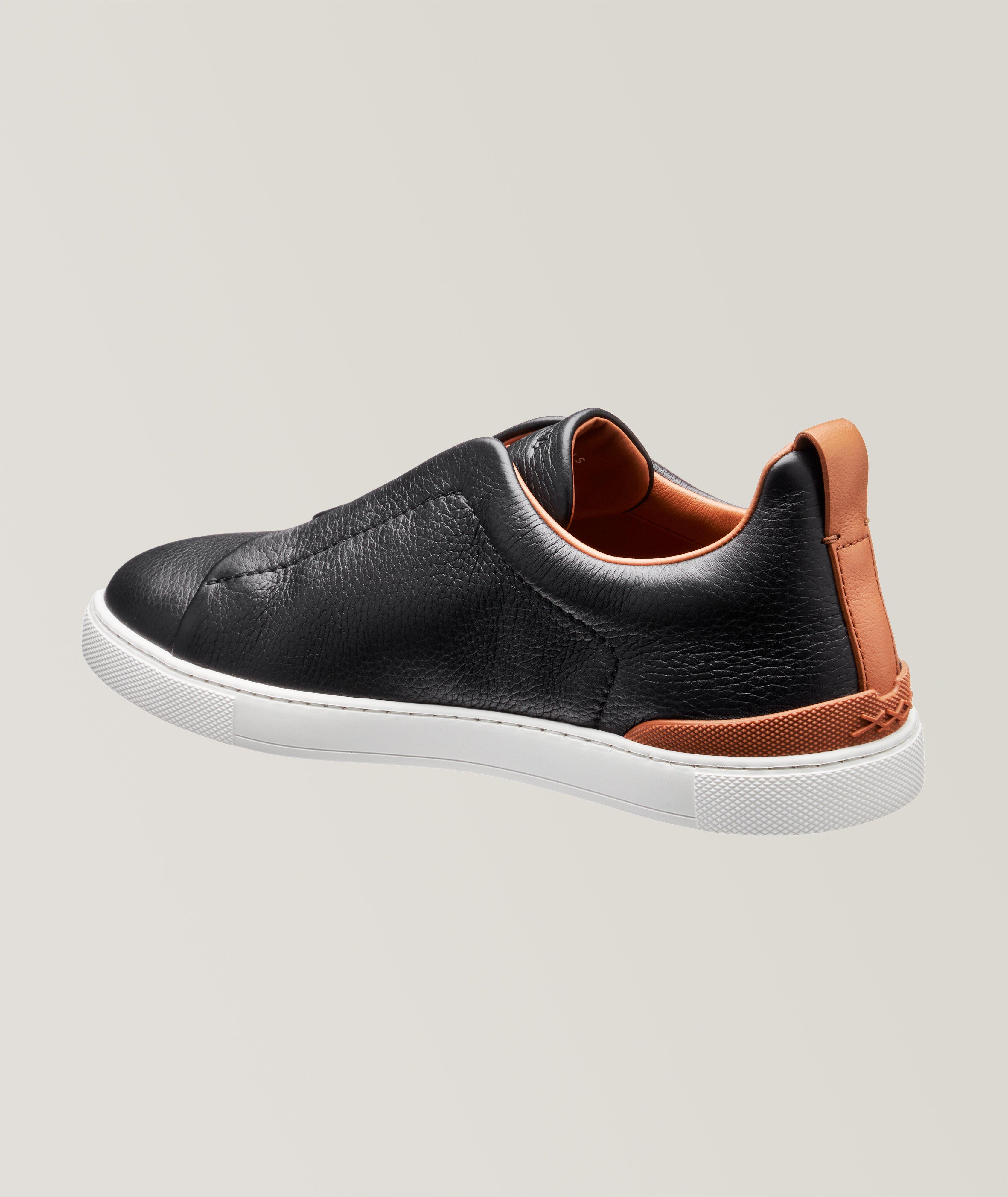 Triple Stitch Leather Slip-On Sneakers image 1