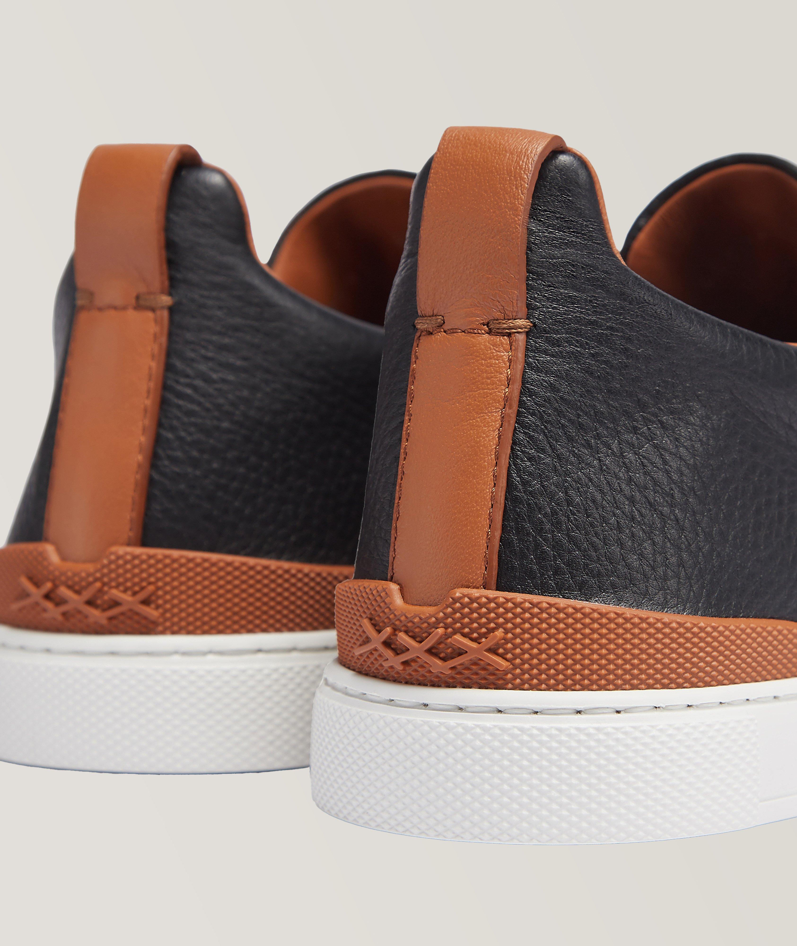 Triple Stitch Leather Slip-On Sneakers image 4
