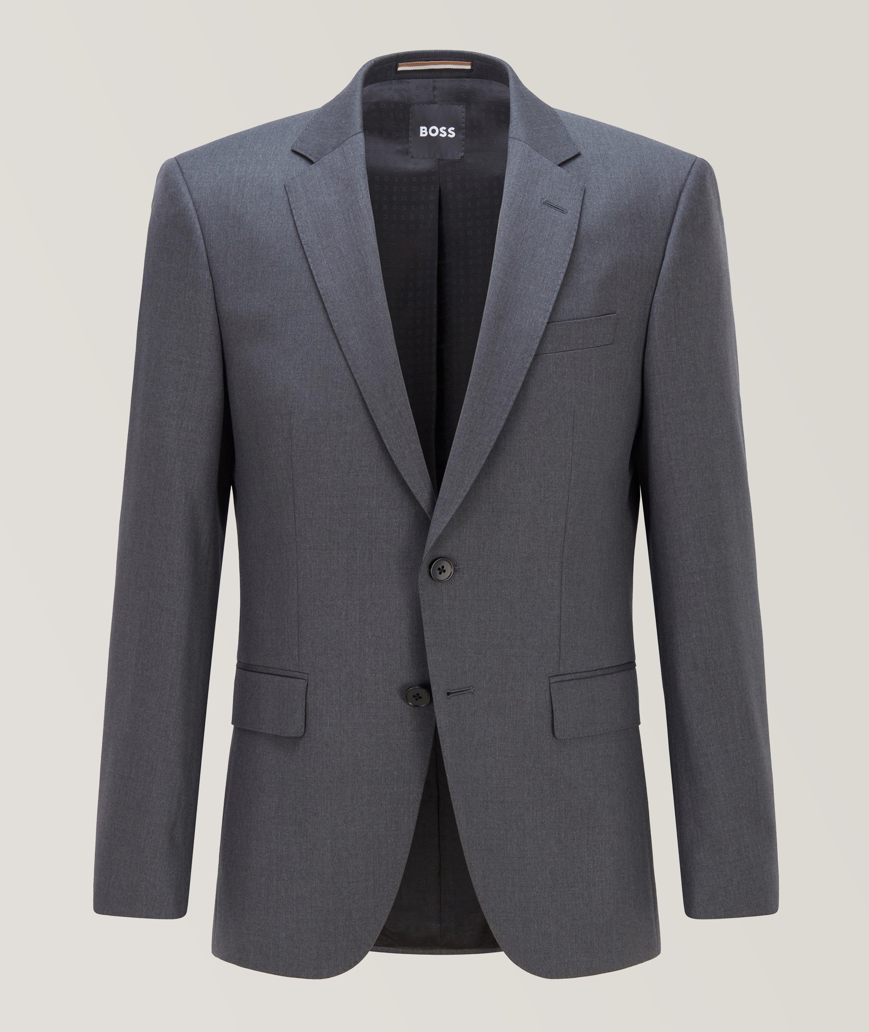 BOSS - Tuxedo jacket in virgin-wool serge